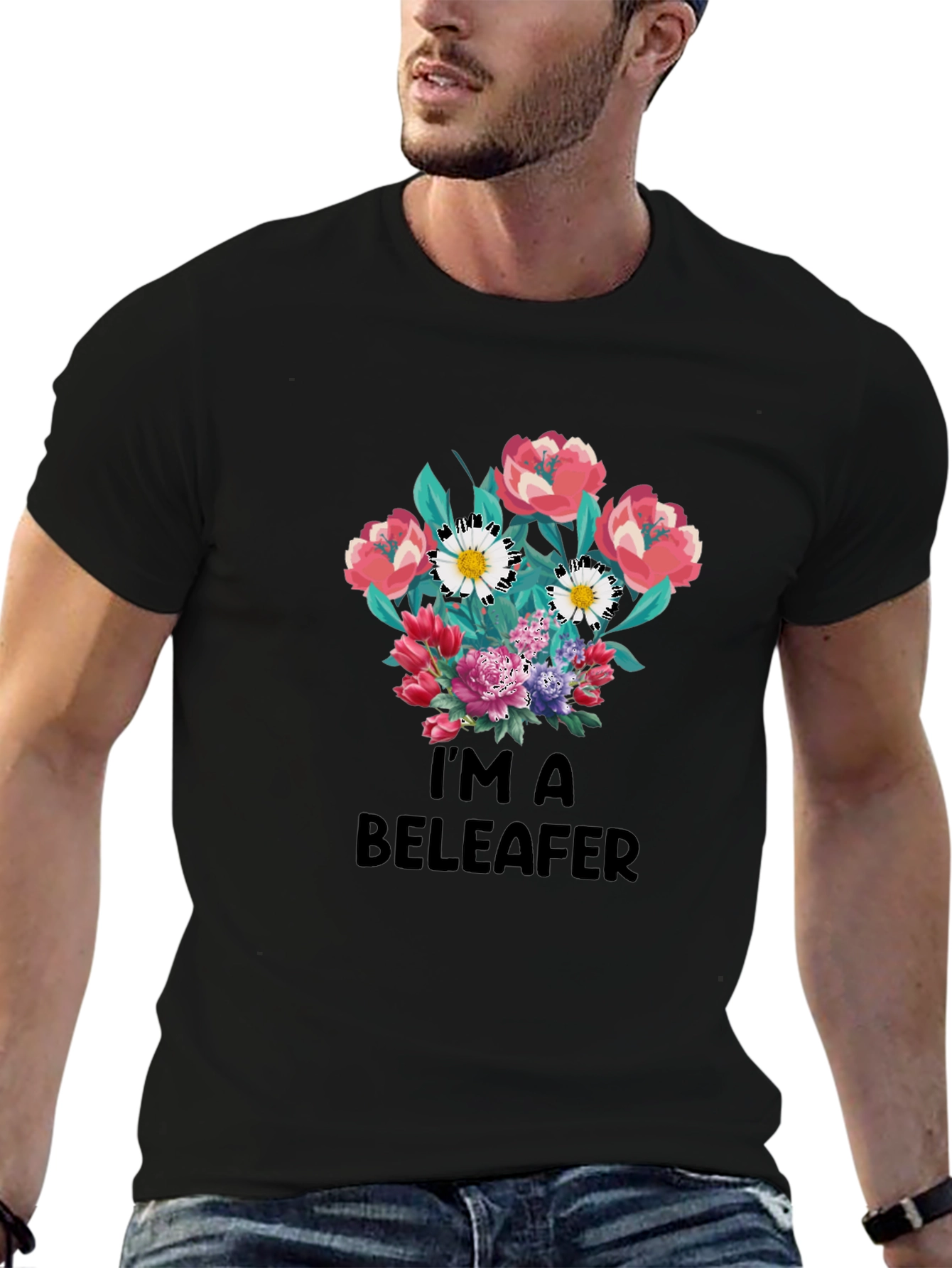 Im a Beleaffer Floral T-Shirt