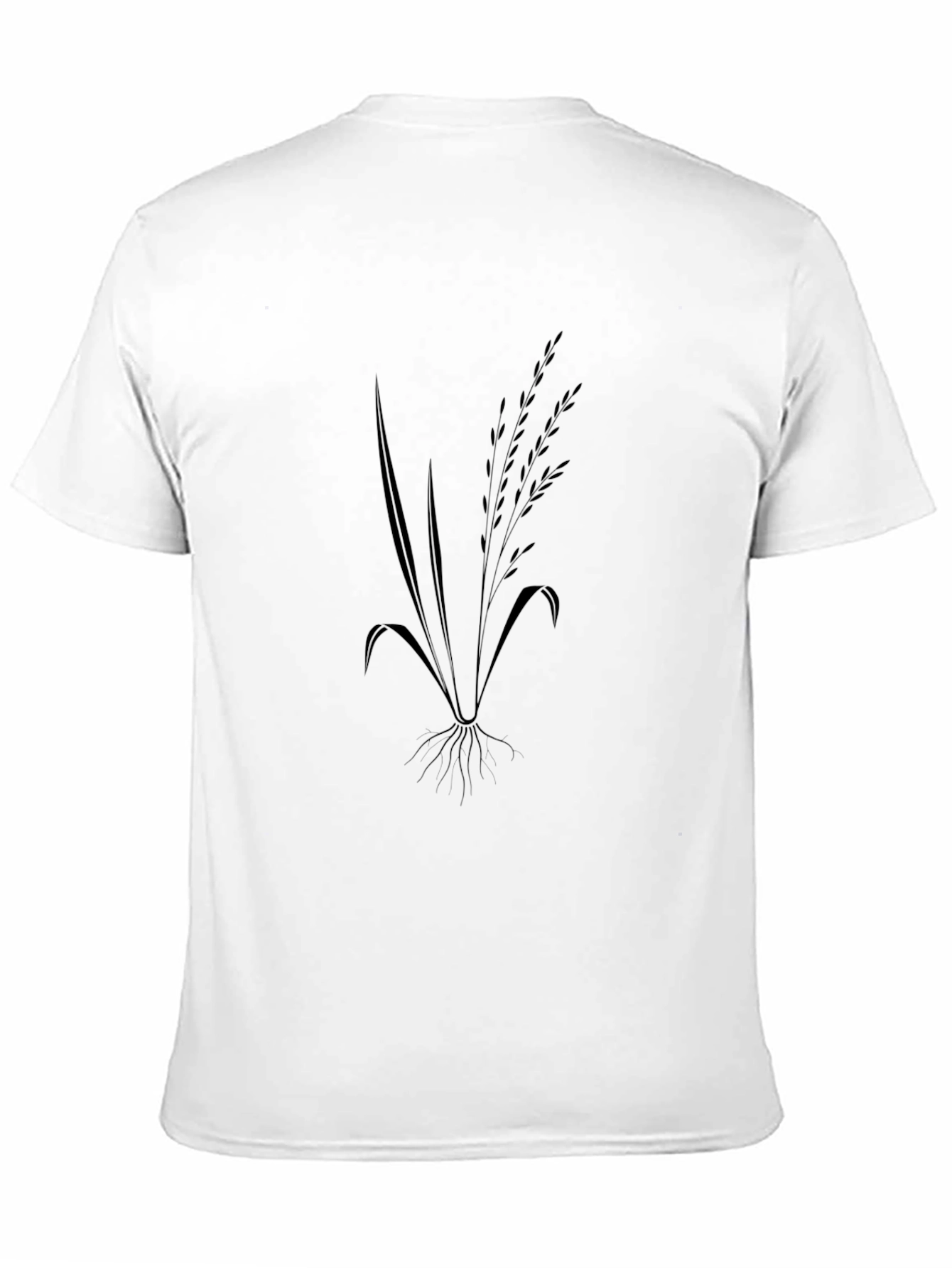 Black T-Shirt with Wheat Graphic