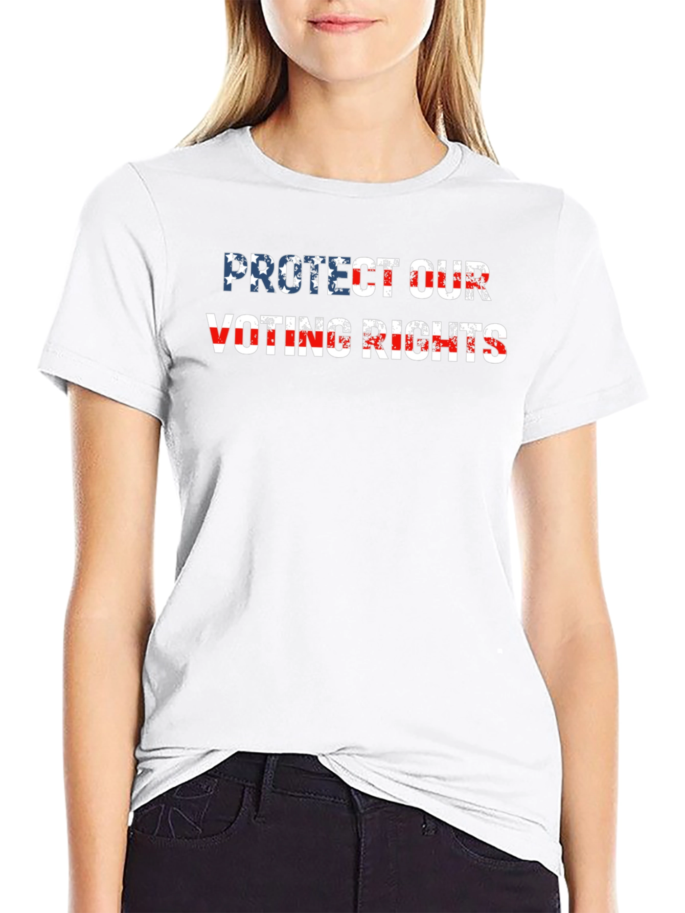 Protect Our Voting Rights T-Shirt Patriotic Design