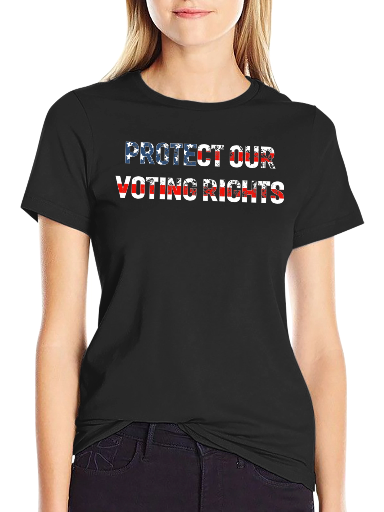 Protect Our Voting Rights T-Shirt Patriotic Design