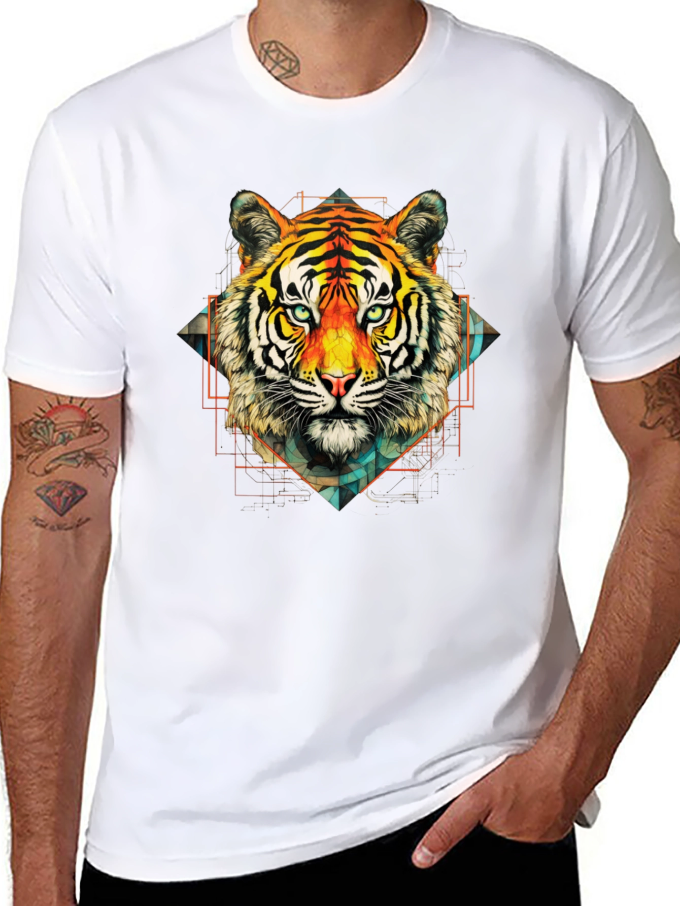 Tiger Graphic Black Tee