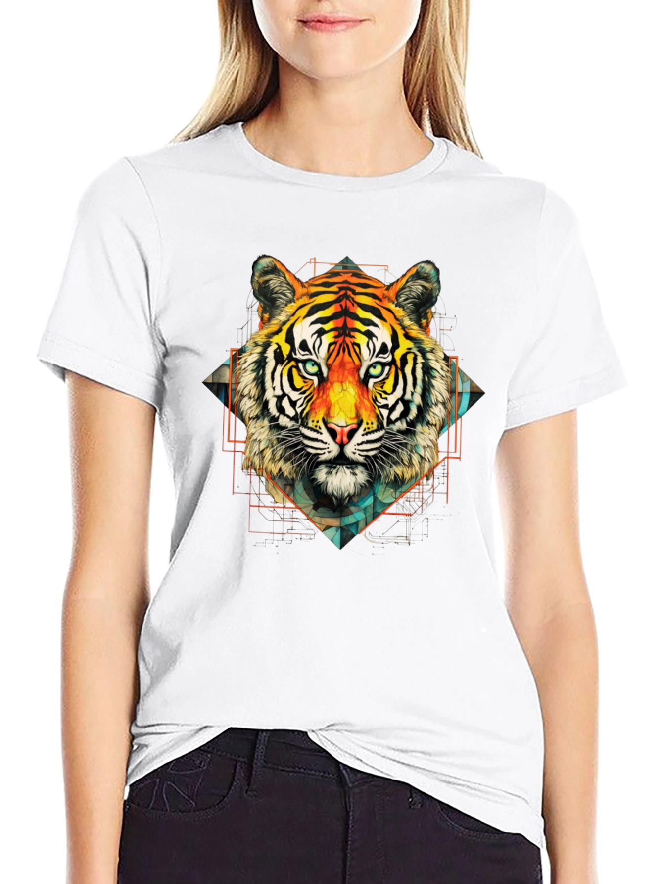 Tiger Graphic Black Tee