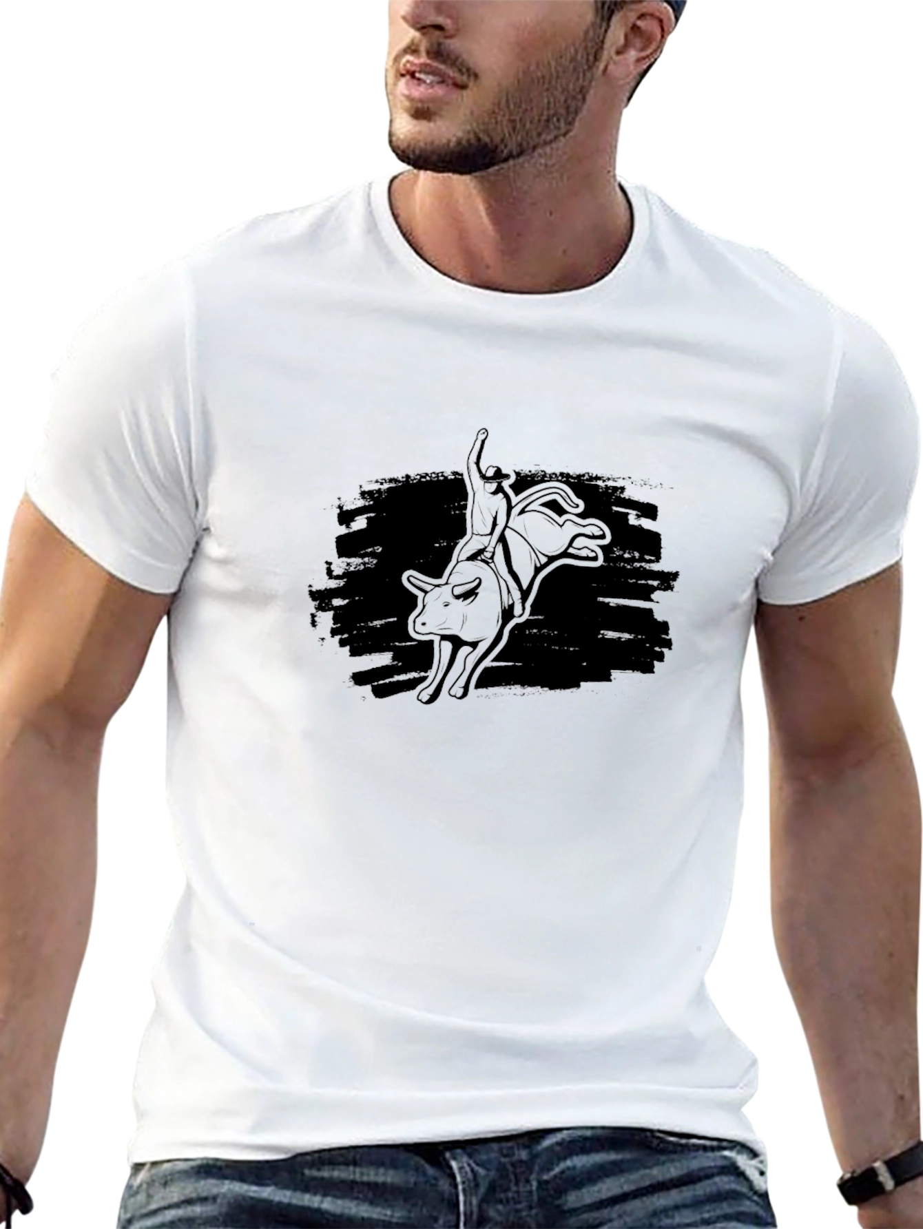 Black Bull Rider Graphic Tee