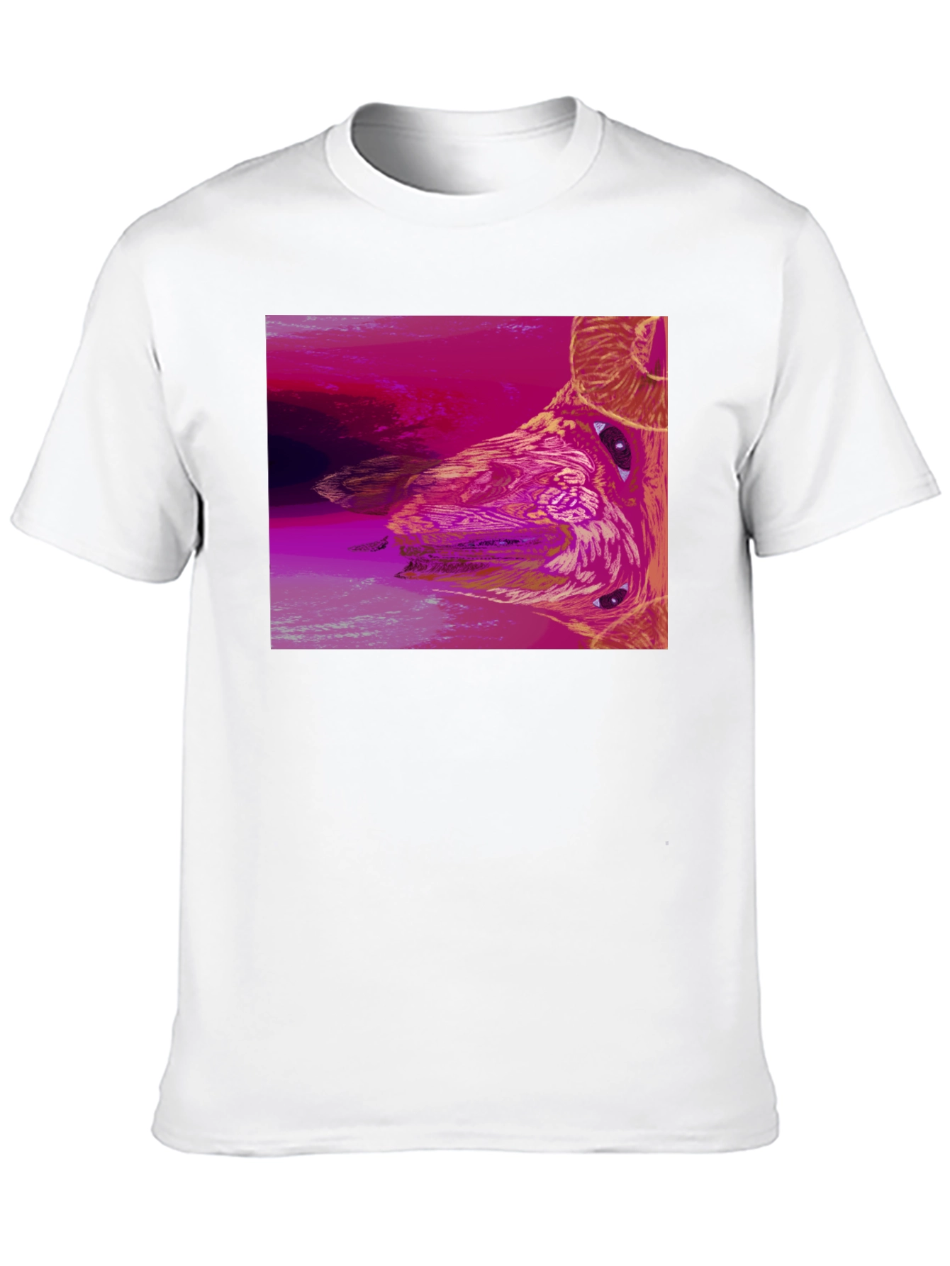 Abstract Ram Graphic Black T-Shirt