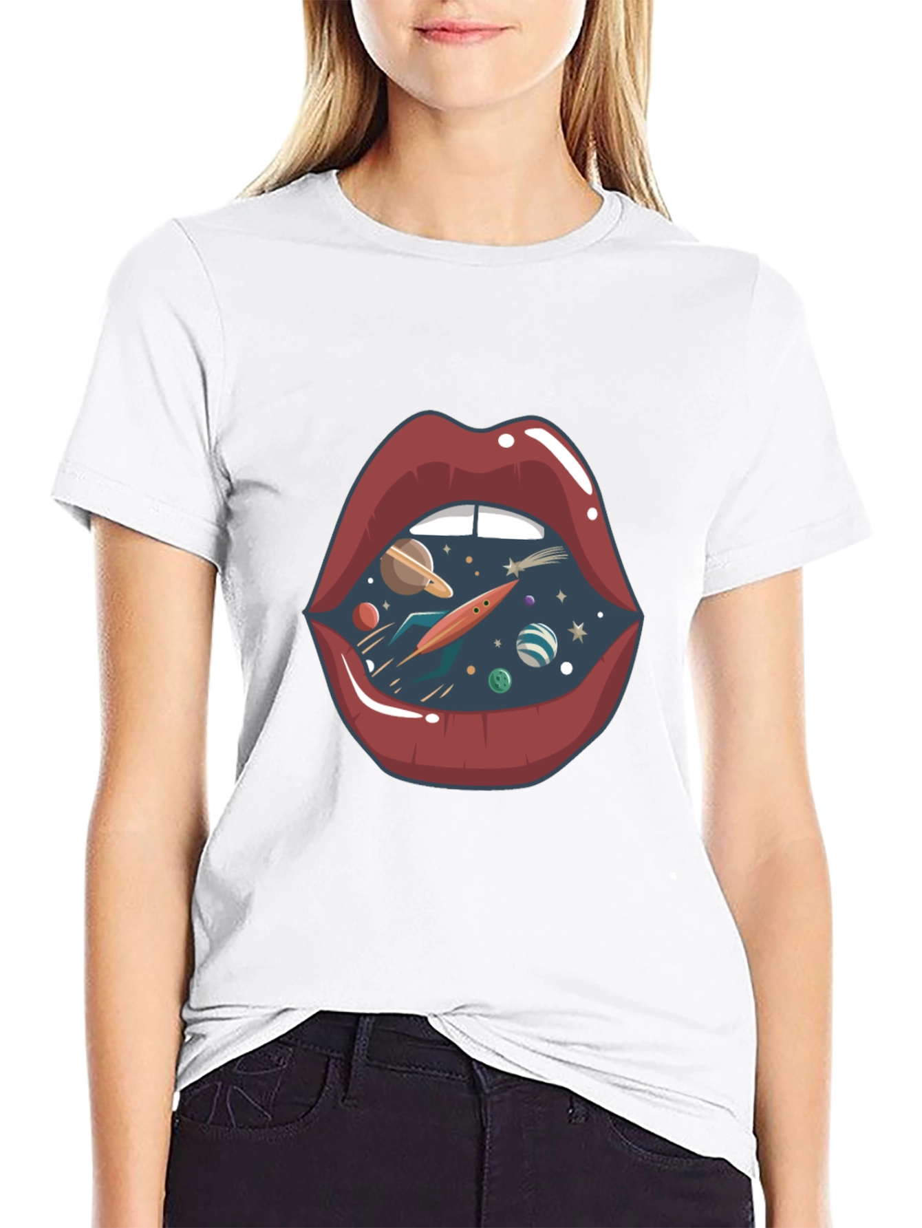 Space Lips Graphic Tee