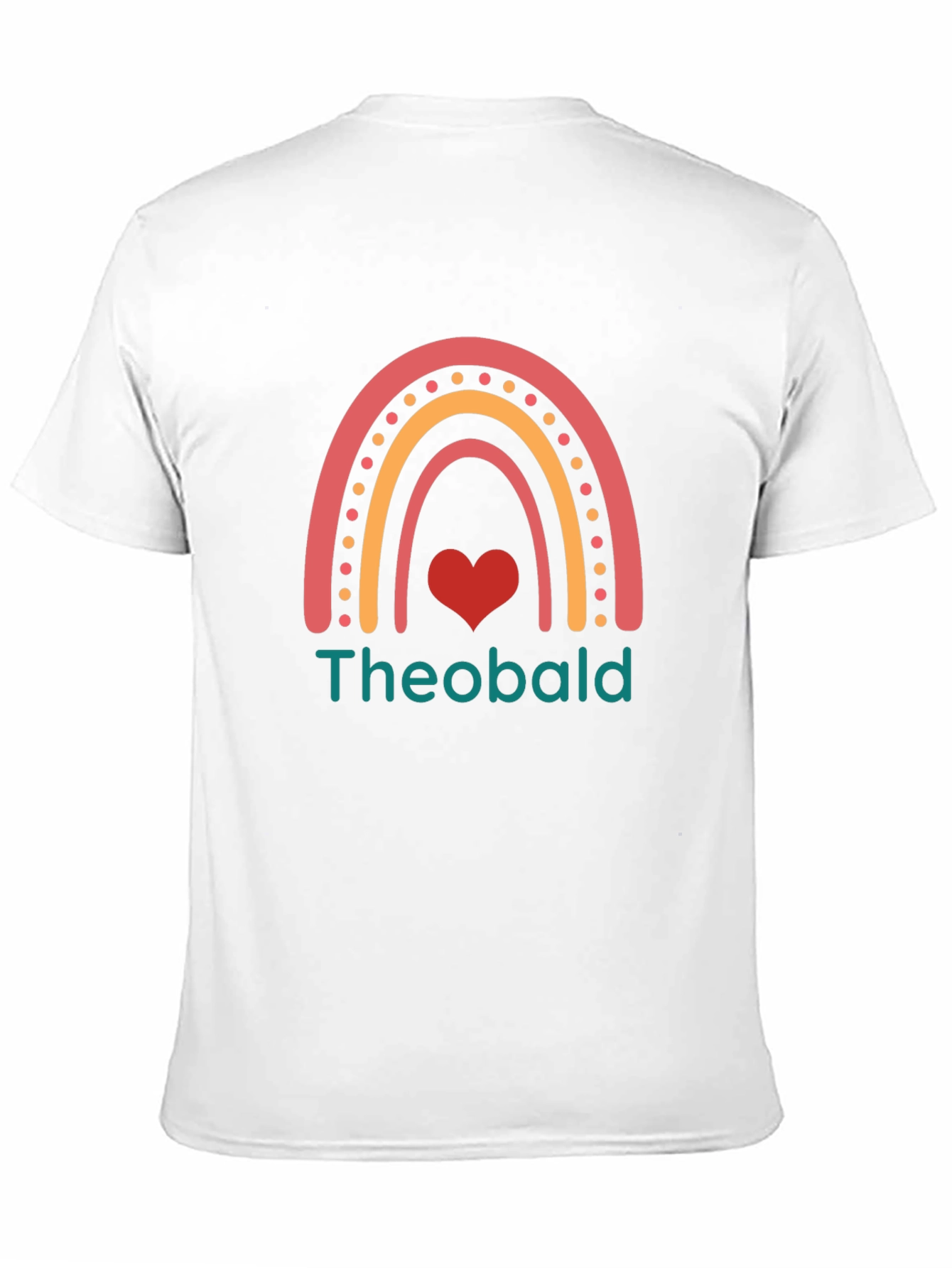 Theobald Rainbow Heart Graphic Tee - Black