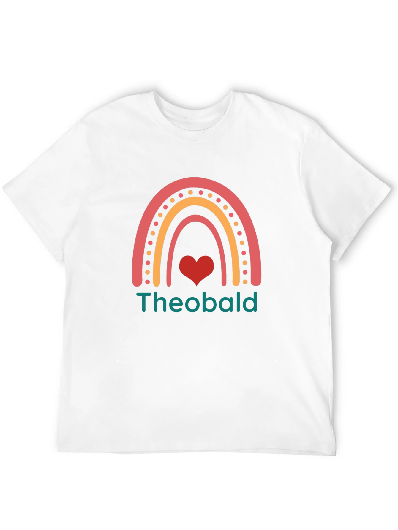 Theobald Rainbow Heart Graphic Tee - Black