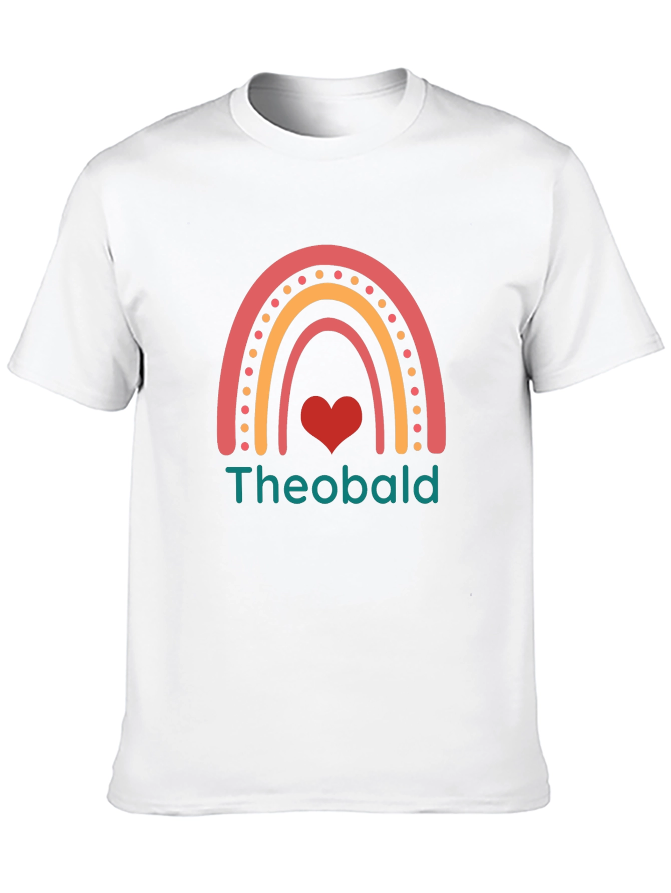 Theobald Rainbow Heart Graphic Tee - Black