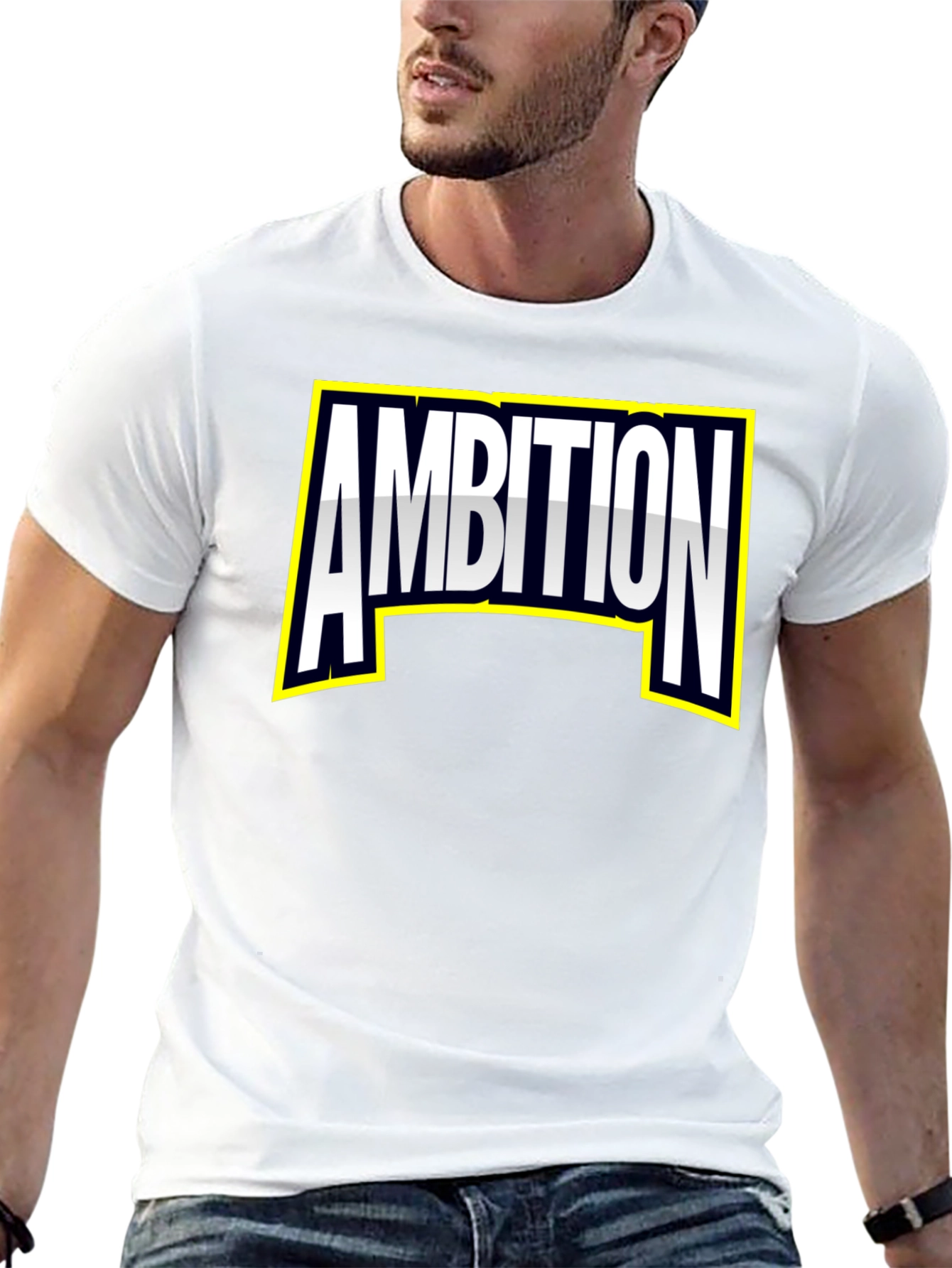 Ambition Graphic Tee - Bold Black Cotton T-Shirt