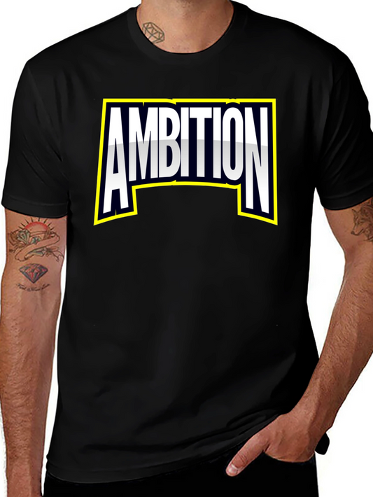 Ambition Graphic Tee - Bold Black Cotton T-Shirt