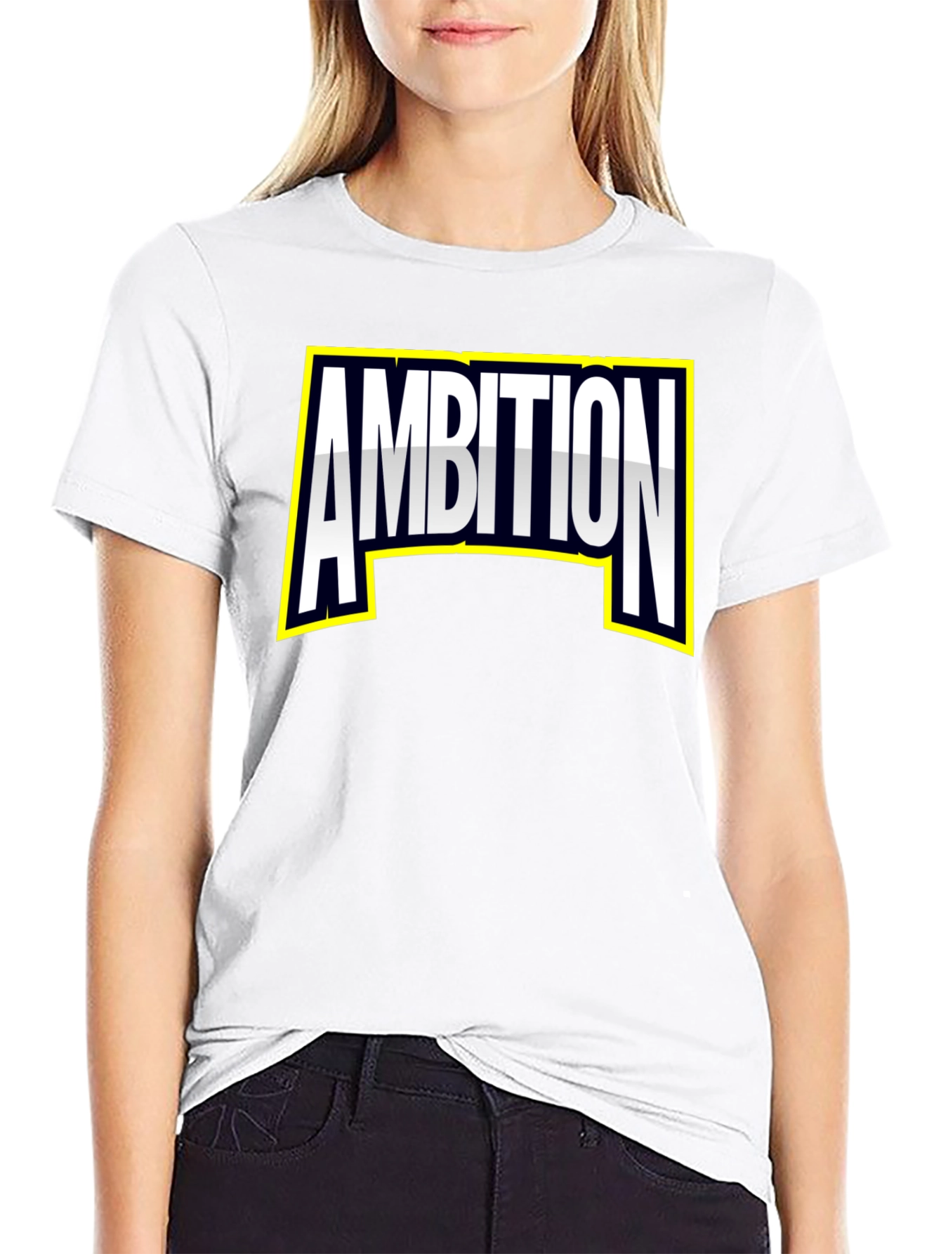 Ambition Graphic Tee - Bold Black Cotton T-Shirt