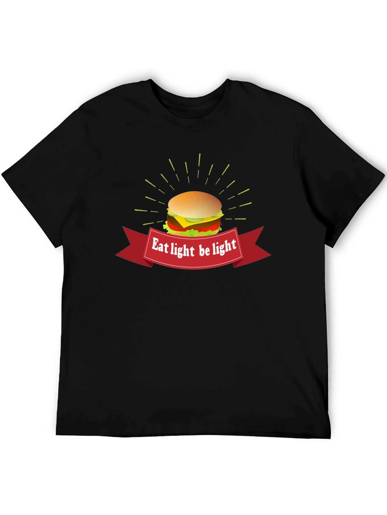 Eat Light Be Light Burger Graphic Tee