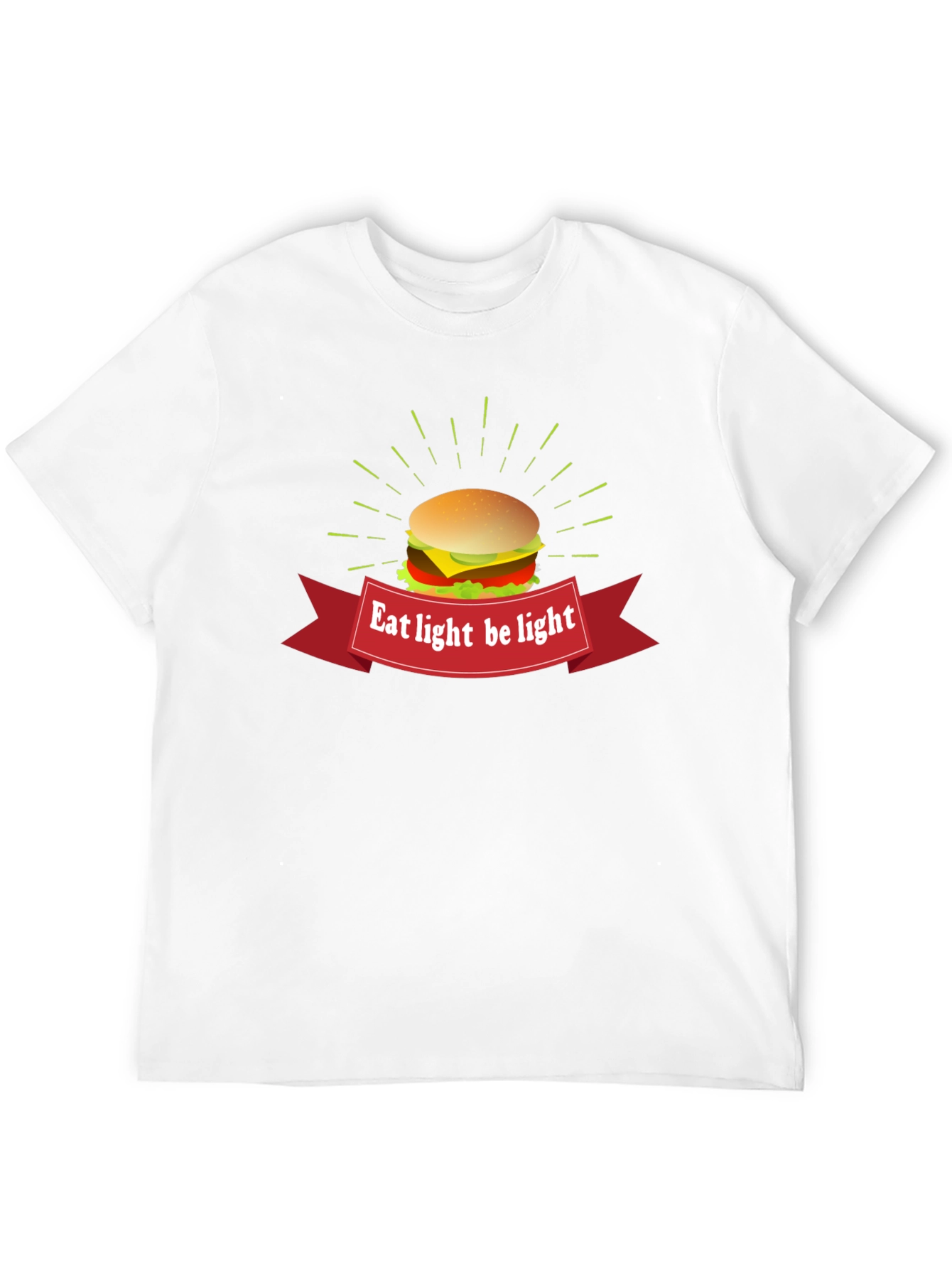 Eat Light Be Light Burger Graphic Tee