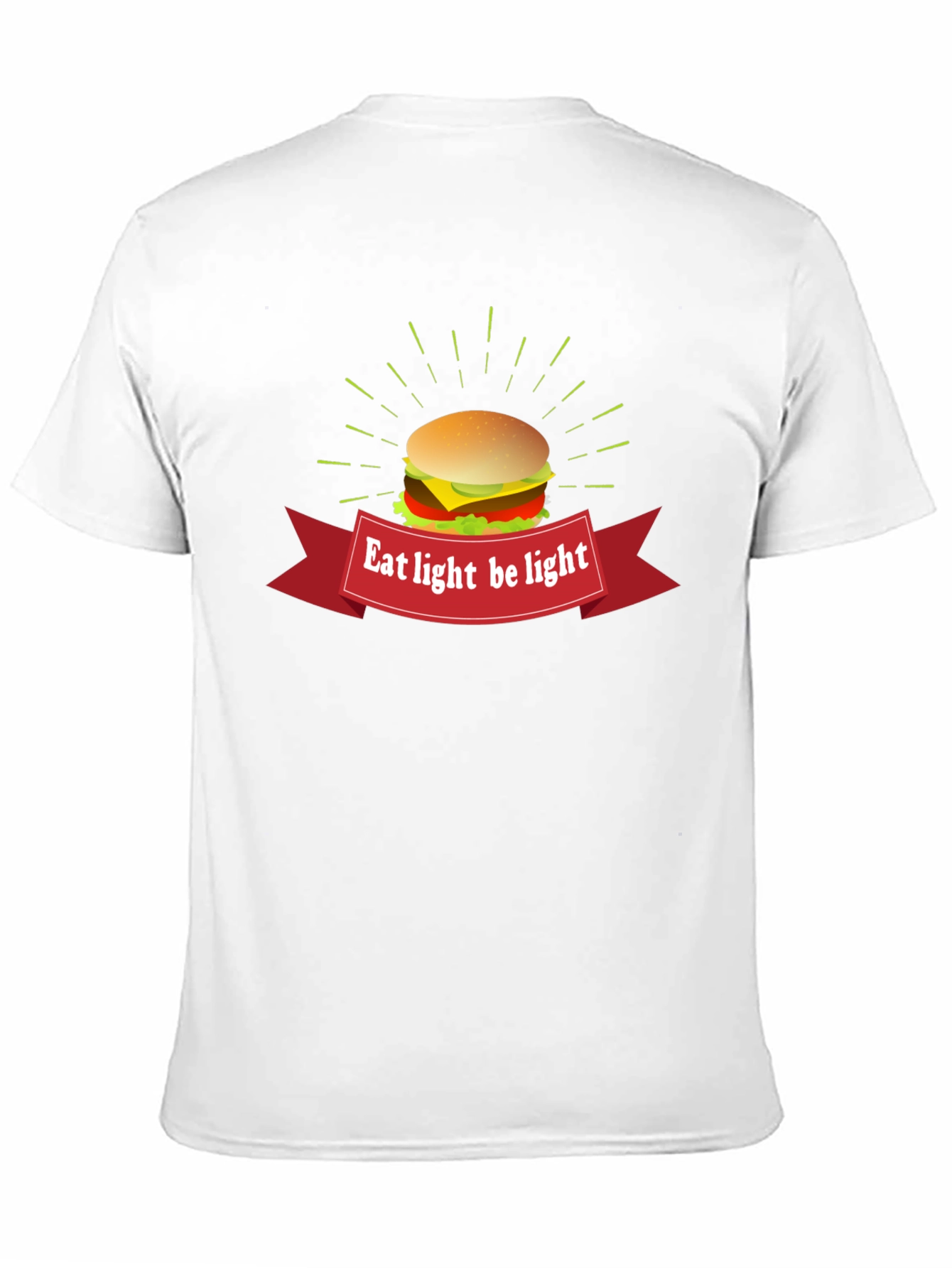 Eat Light Be Light Burger Graphic Tee