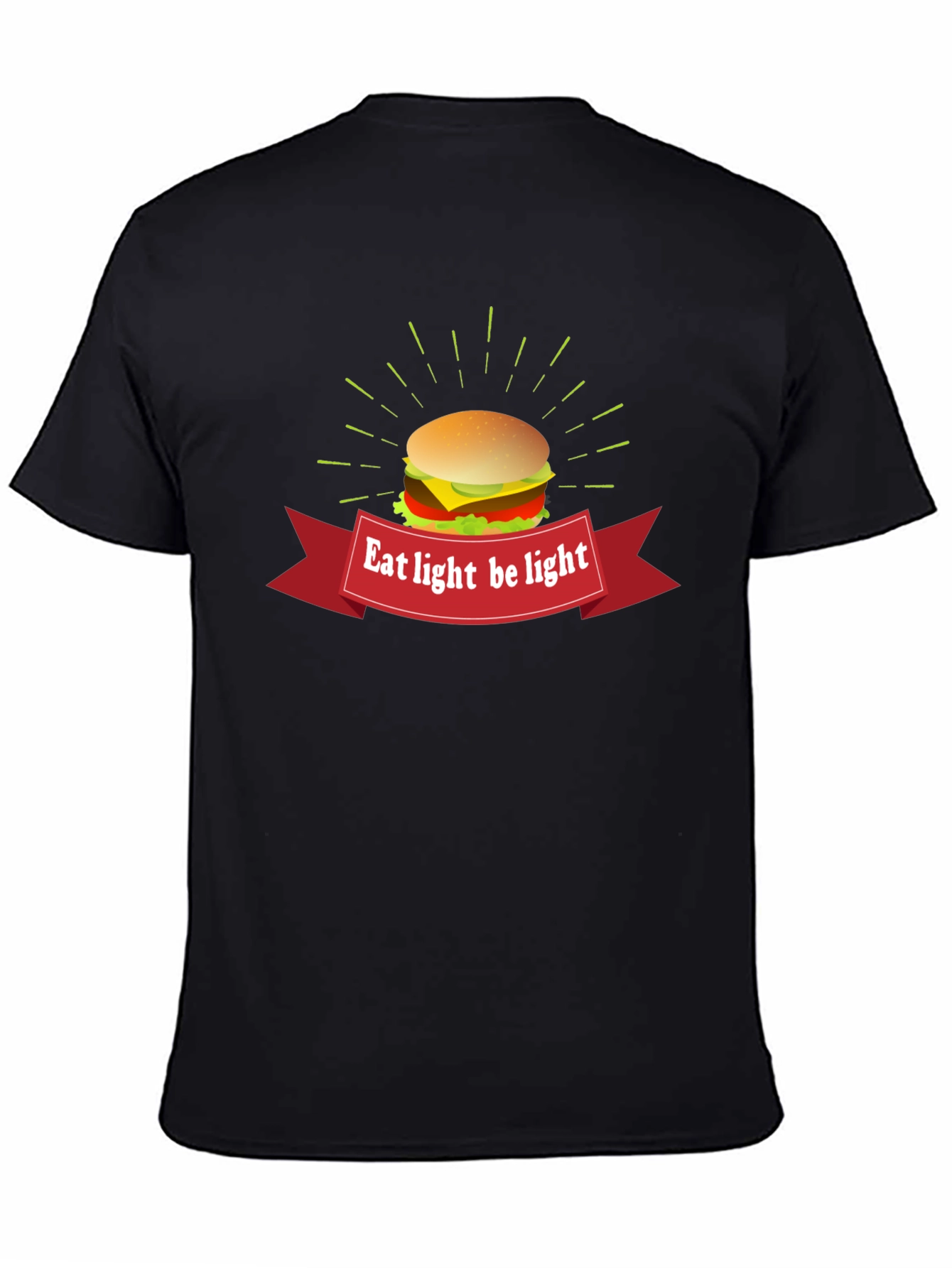 Eat Light Be Light Burger Graphic Tee