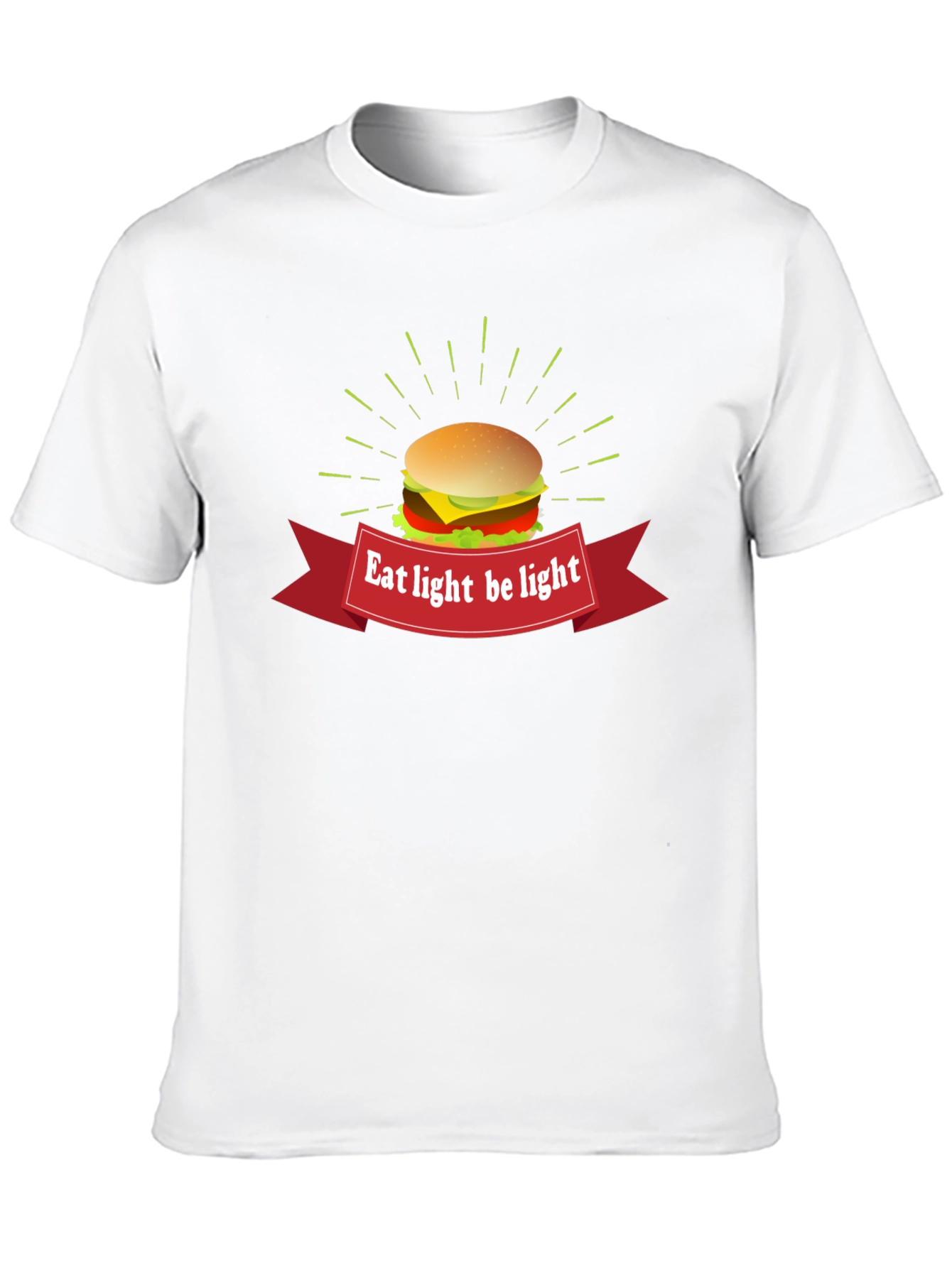 Eat Light Be Light Burger Graphic Tee