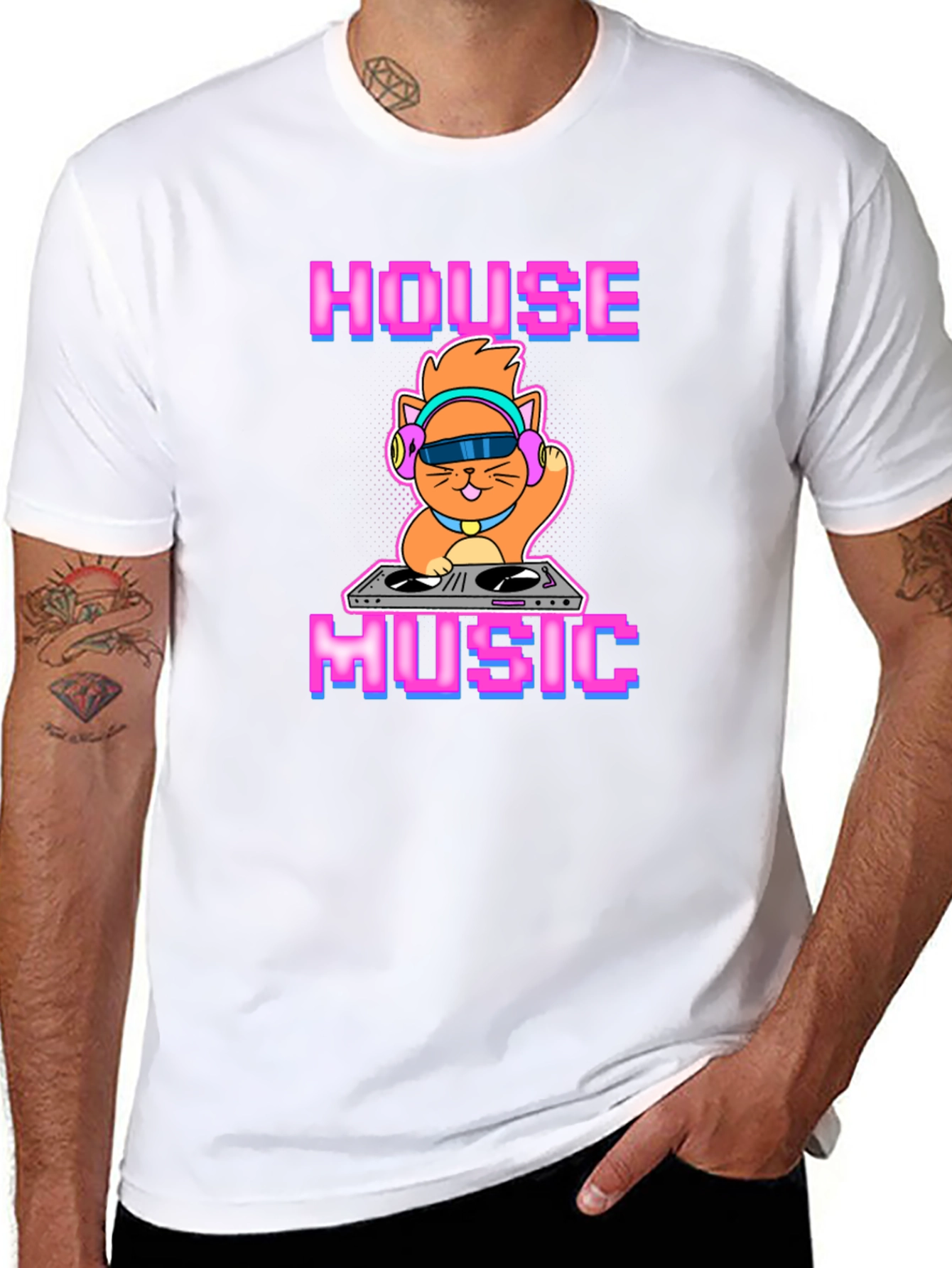 House Music DJ Cat T-Shirt