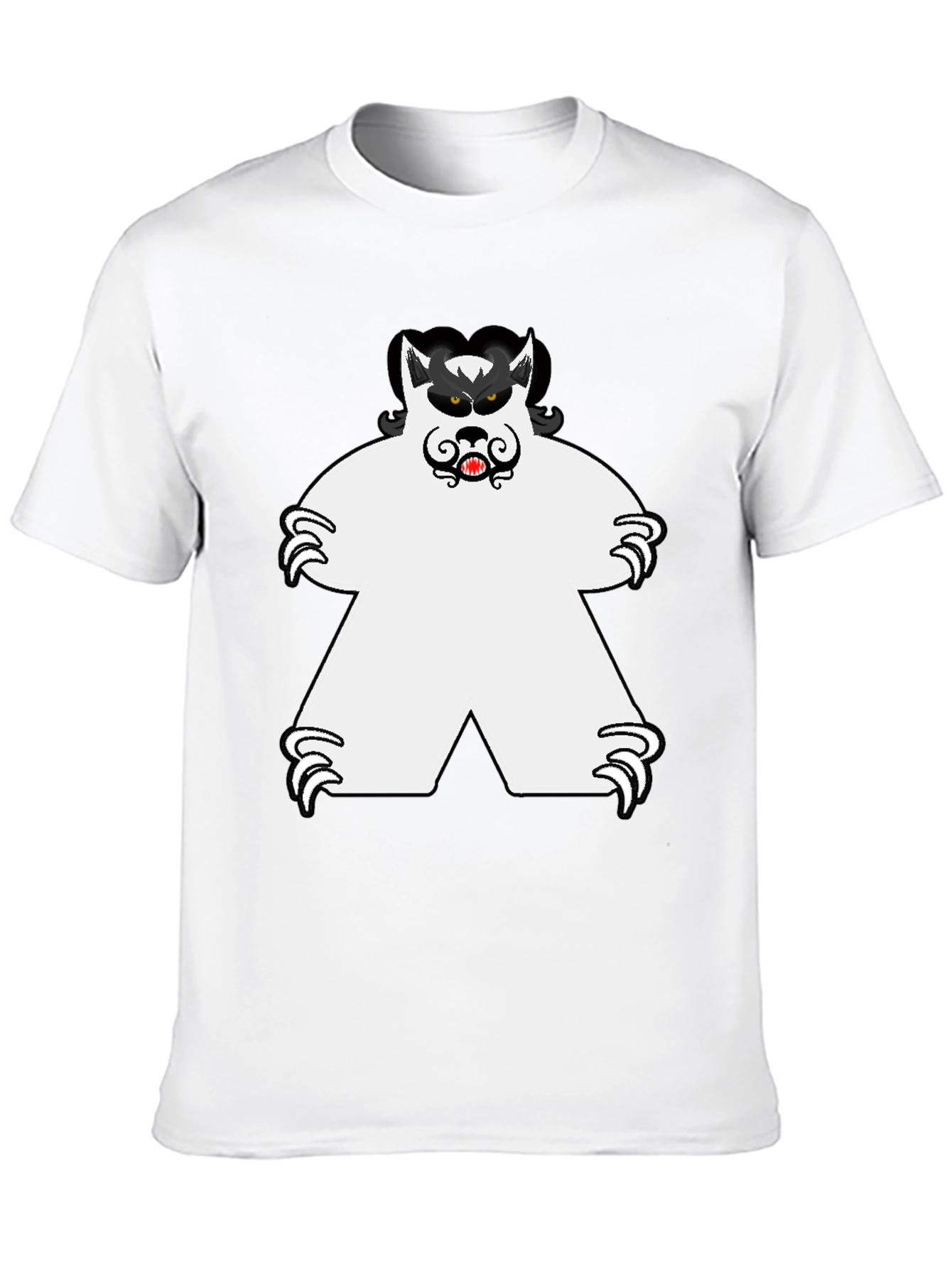 Monster Tee: Unique Graphic Print Black T-Shirt