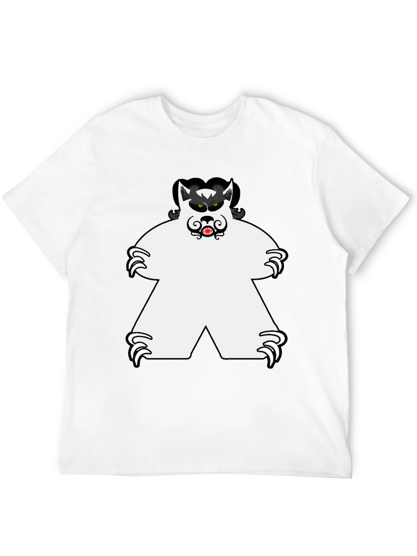 Monster Tee: Unique Graphic Print Black T-Shirt