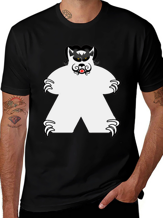 Monster Tee: Unique Graphic Print Black T-Shirt