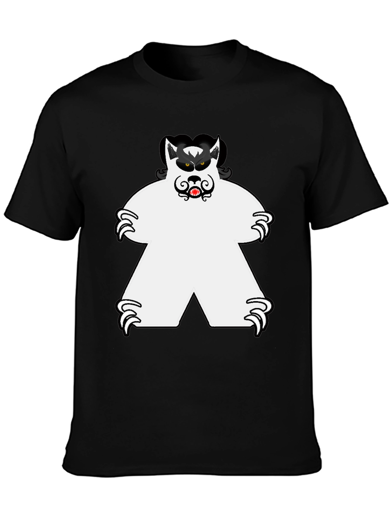 Monster Tee: Unique Graphic Print Black T-Shirt