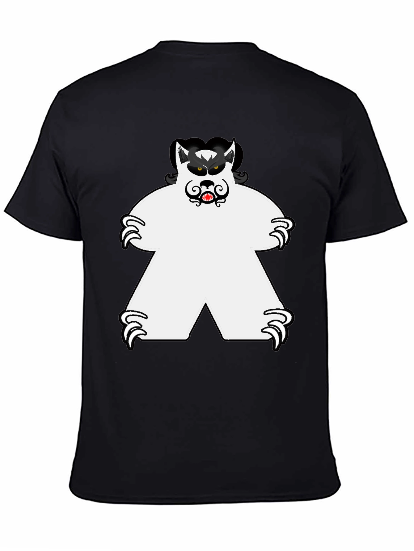 Monster Tee: Unique Graphic Print Black T-Shirt