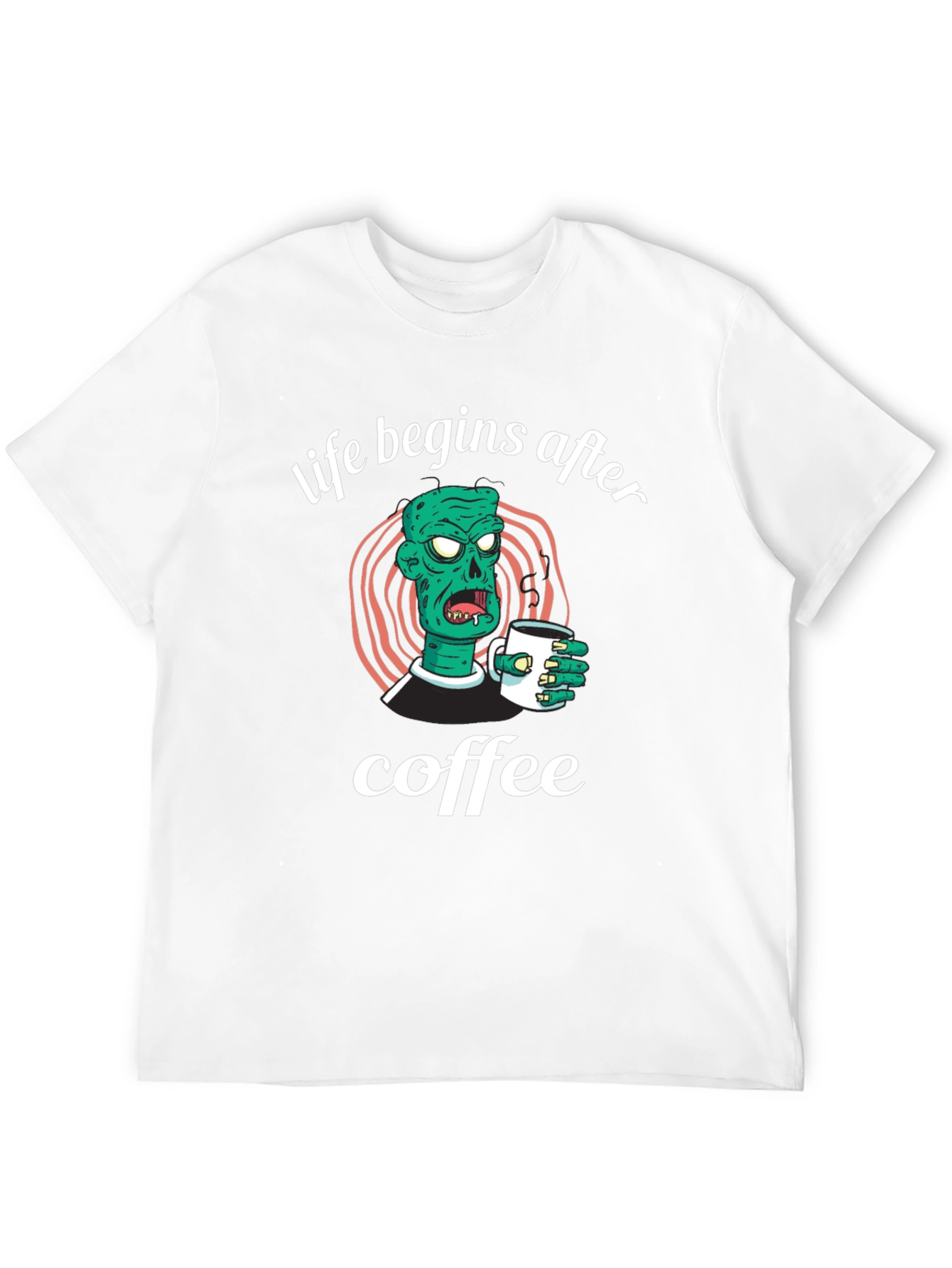 Life Begins After Coffee Zombie Graphic T-Shirt