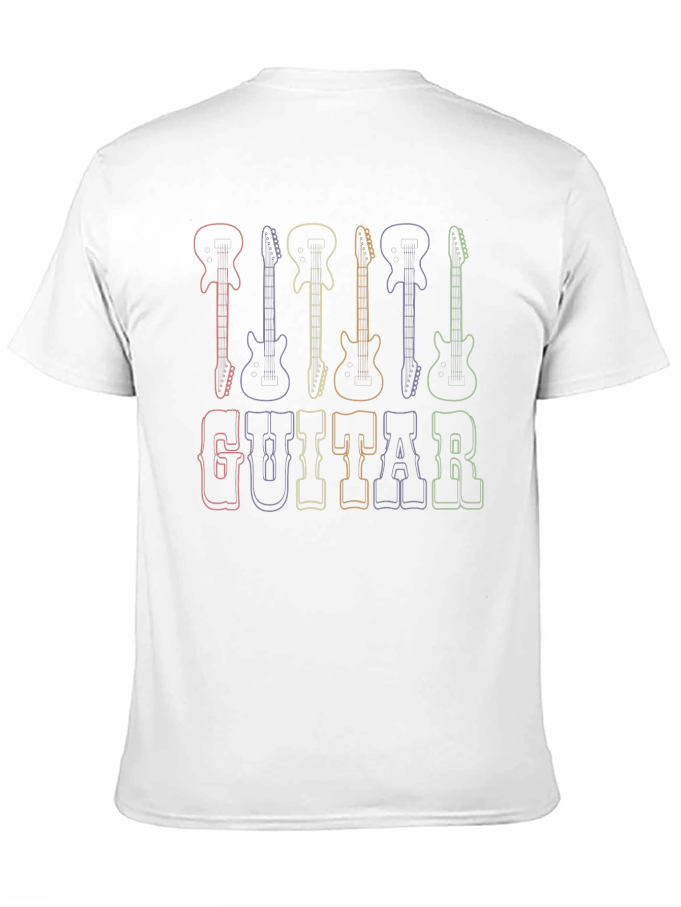 Rainbow Guitar T-Shirt - Music Lover Tee