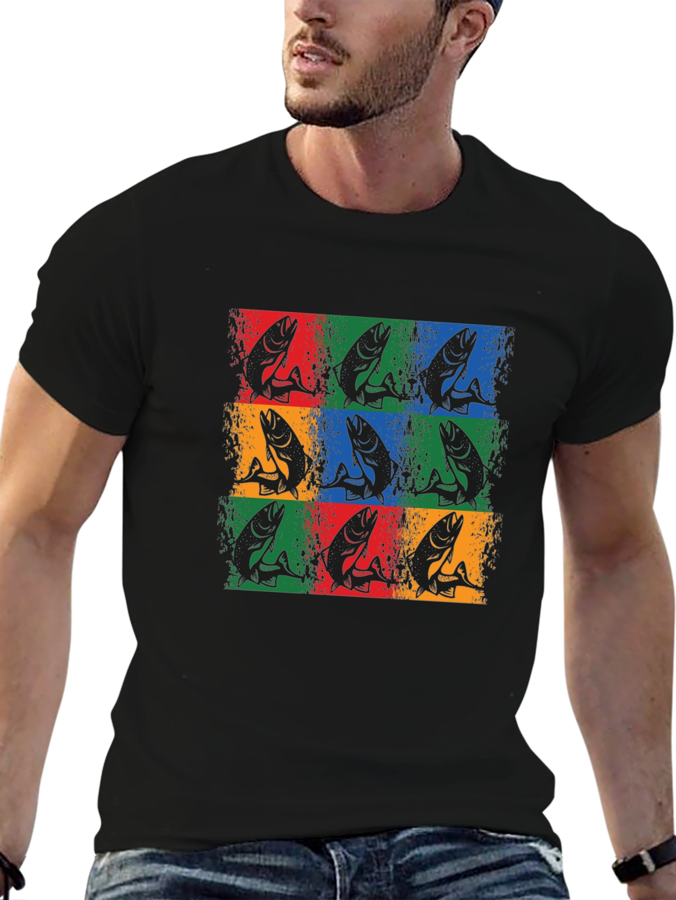 Retro Fish Graphic T-Shirt