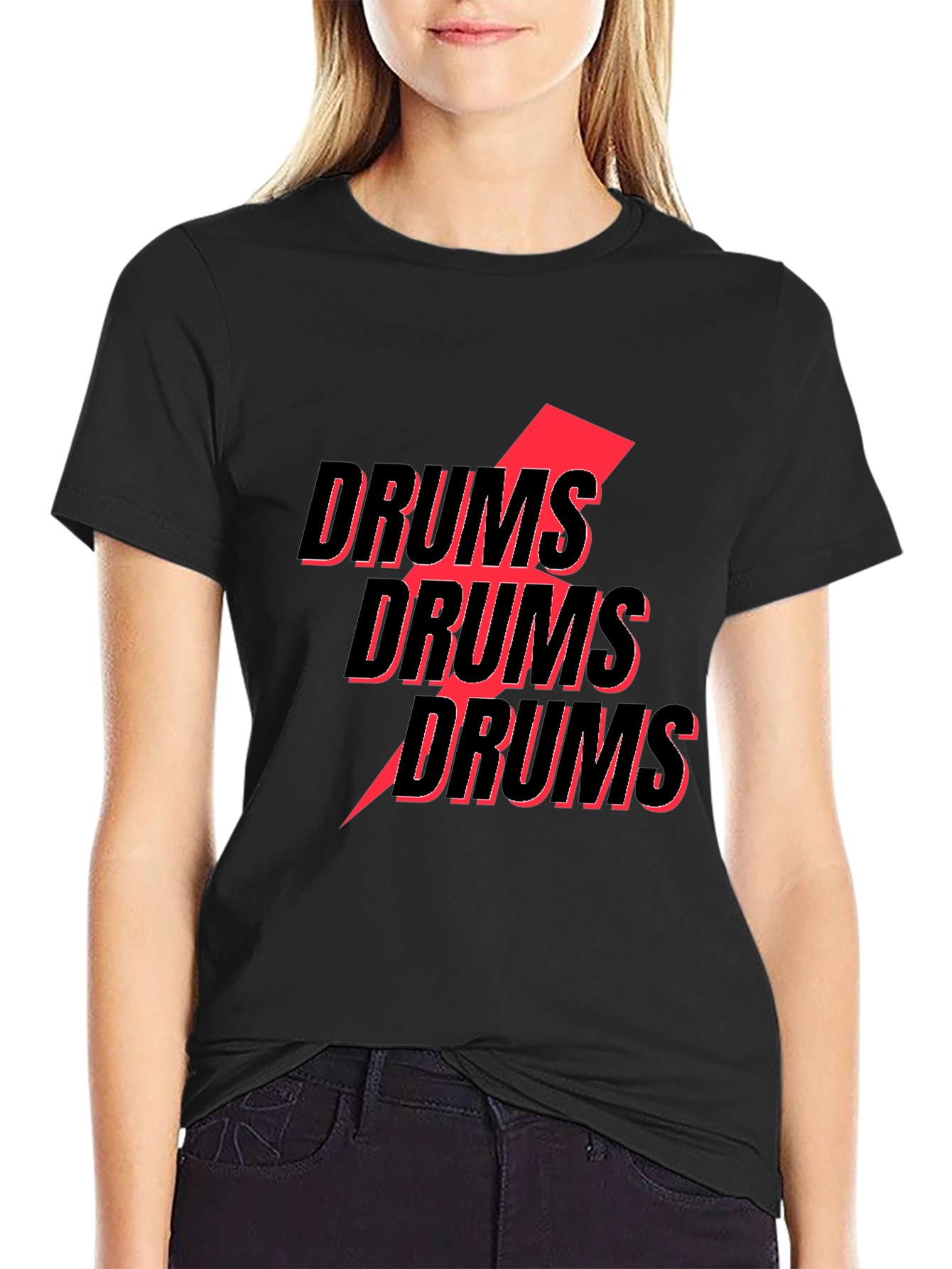 Drums Graphic T-Shirt - Black