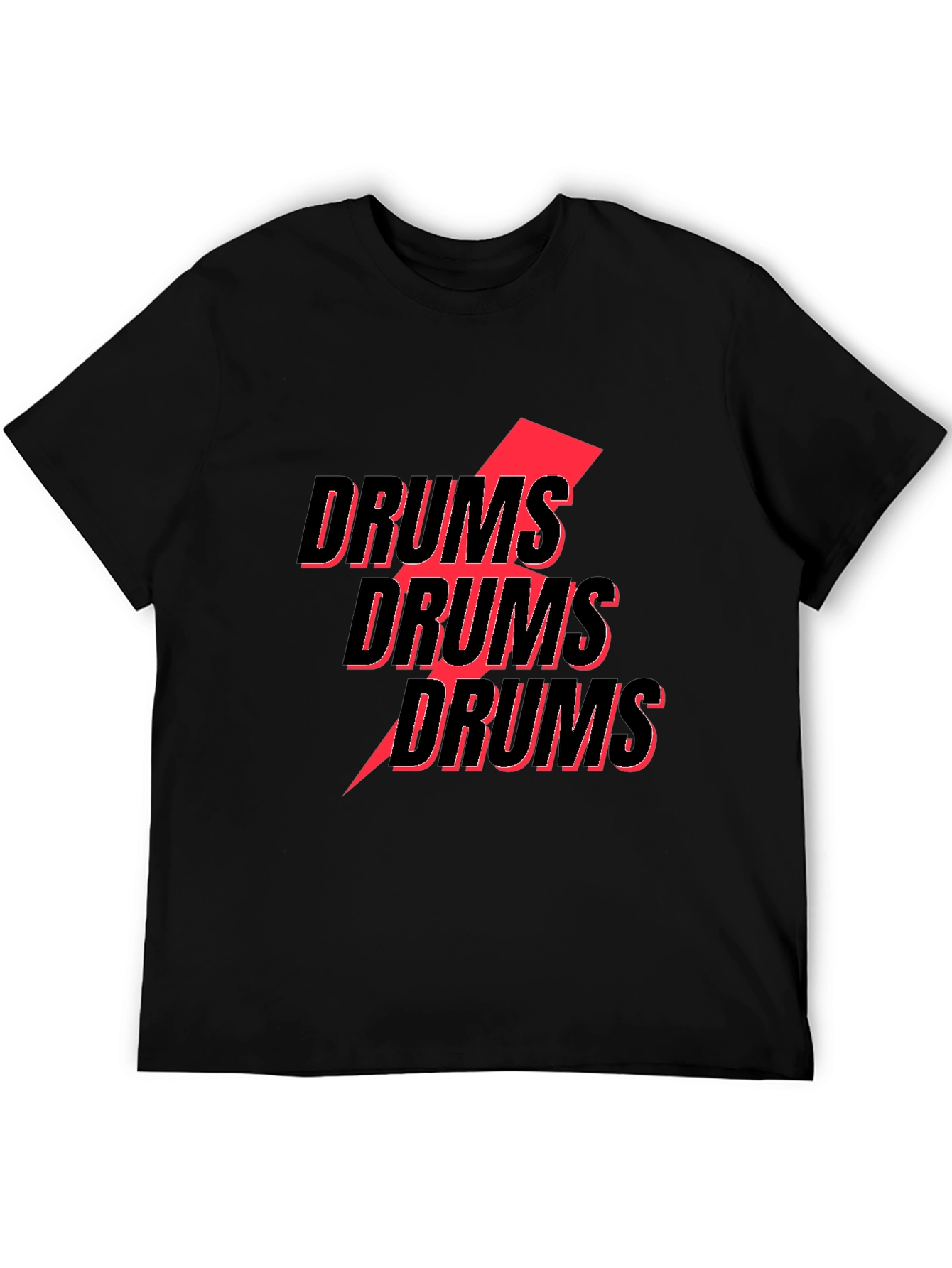 Drums Graphic T-Shirt - Black