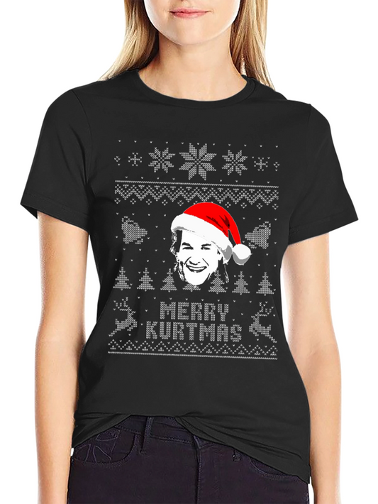 Merry Kurtmas Black Graphic Tee Shirt