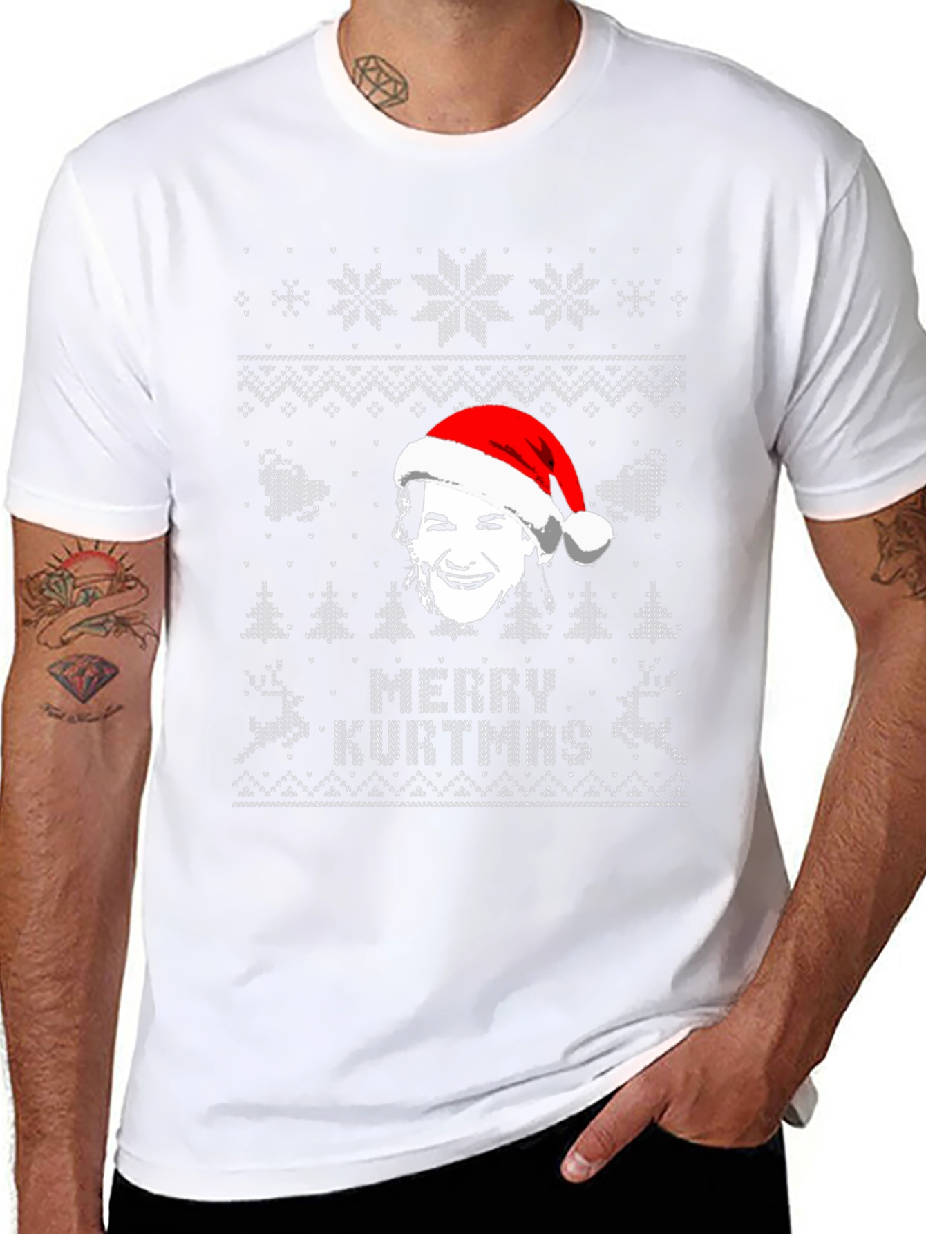 Merry Kurtmas Black Graphic Tee Shirt