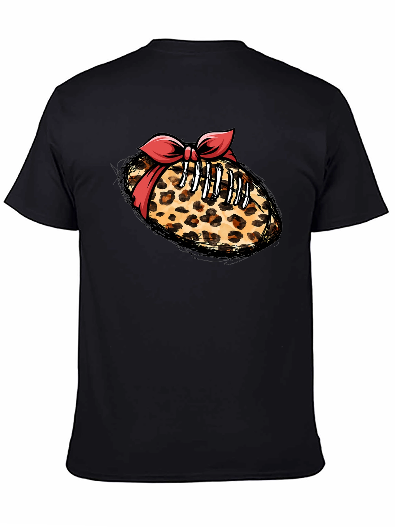 Leopard Football Bow T-Shirt