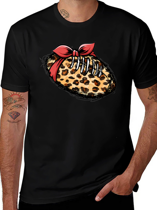 Leopard Football Bow T-Shirt