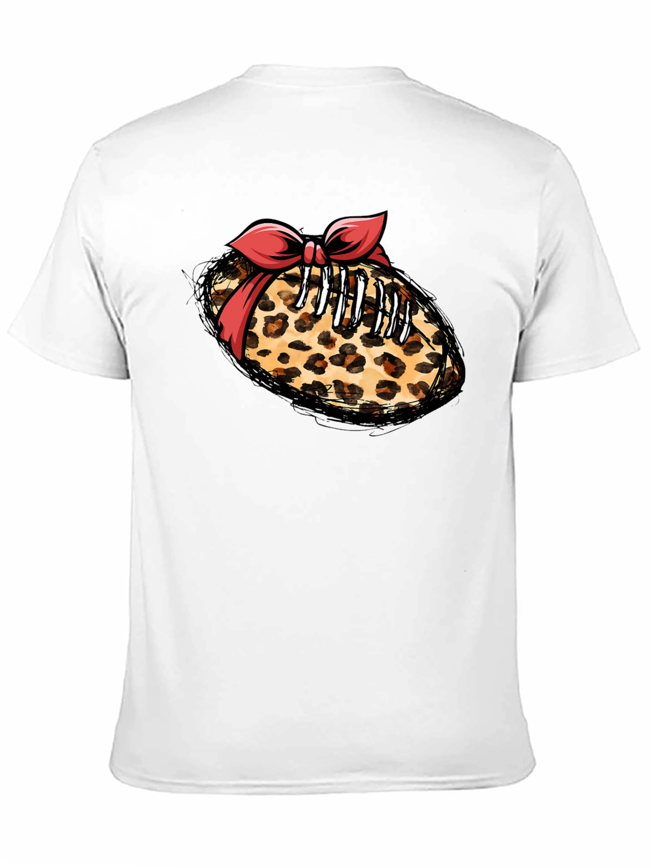 Leopard Football Bow T-Shirt
