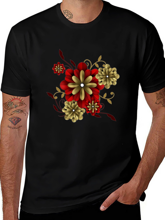 Black Floral T-Shirt - Stylish Graphic Tee