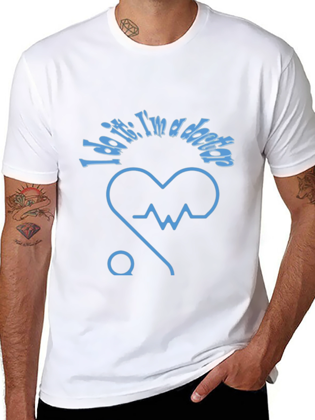 Doctor Heartbeat Graphic T-Shirt - Novelty Tee