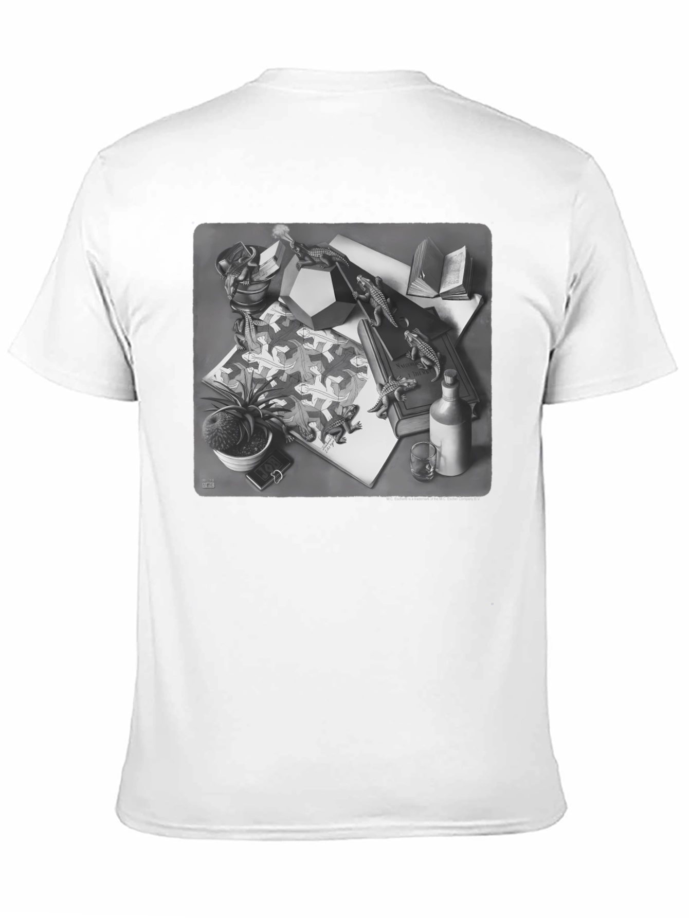Escher Lizard T-Shirt - Black Graphic Tee