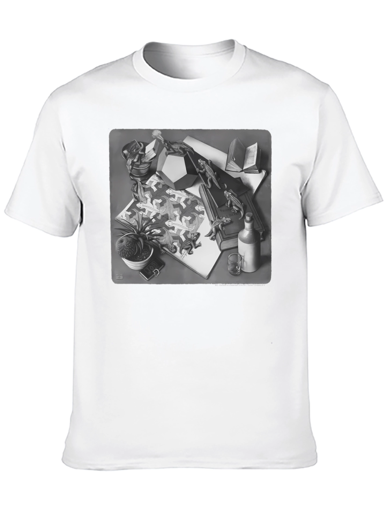 Escher Lizard T-Shirt - Black Graphic Tee
