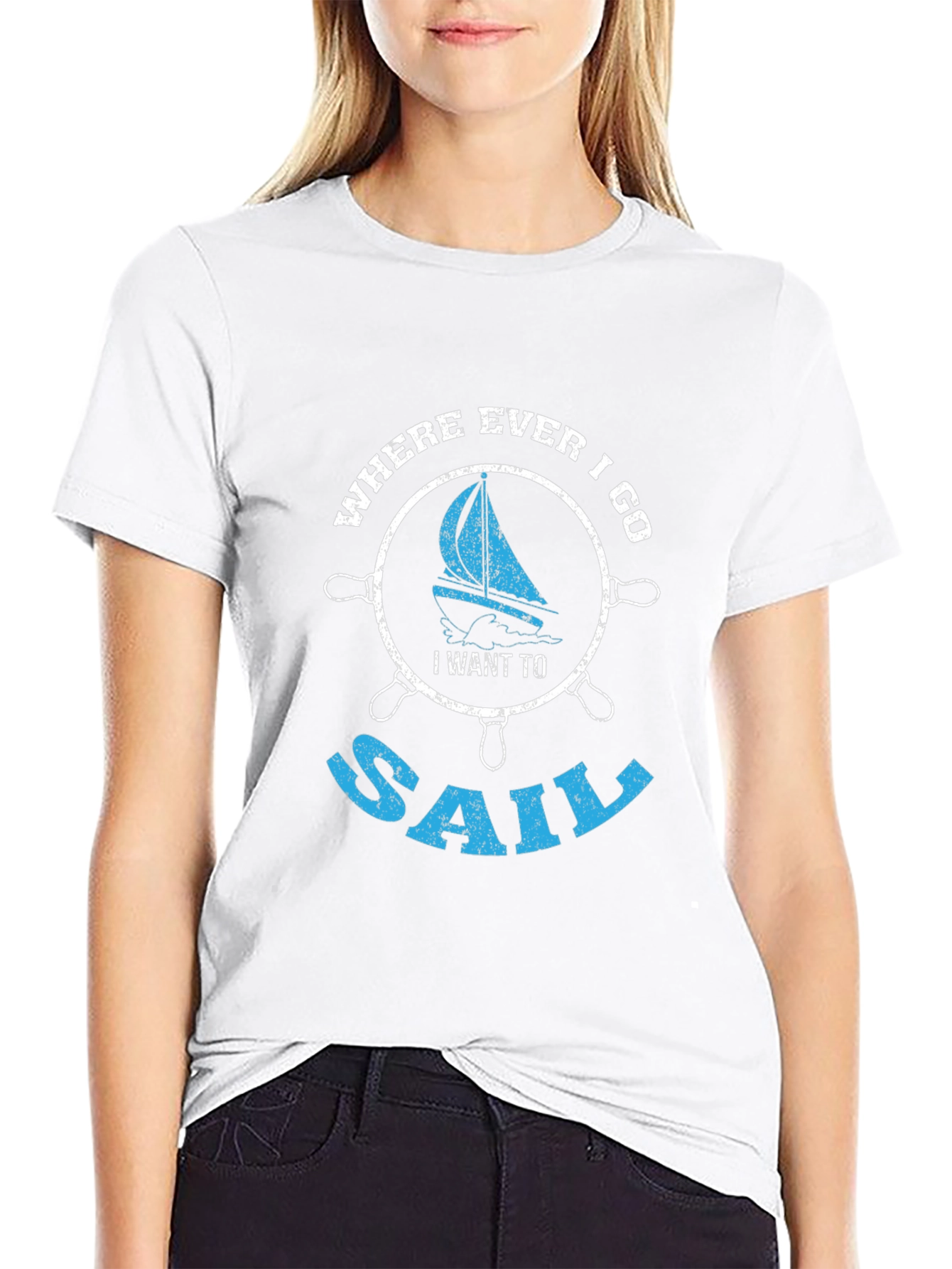 Sailing Graphic T-Shirt - Where Ever I Go