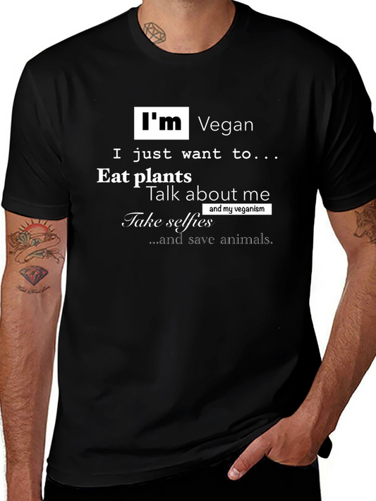 Im Vegan Graphic T-Shirt - Eat Plants & Save Animals