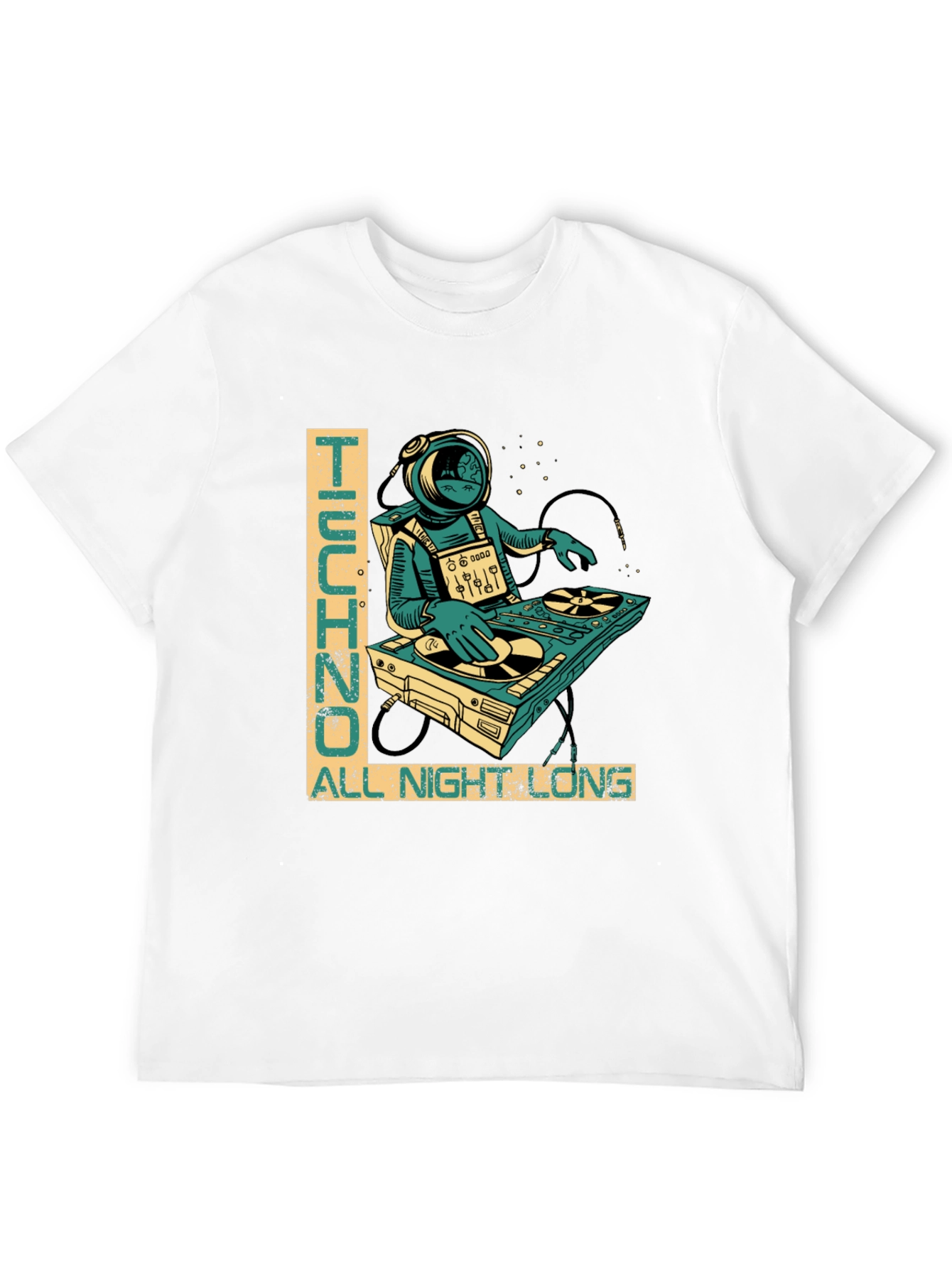 Techno All Night Long Graphic T-Shirt