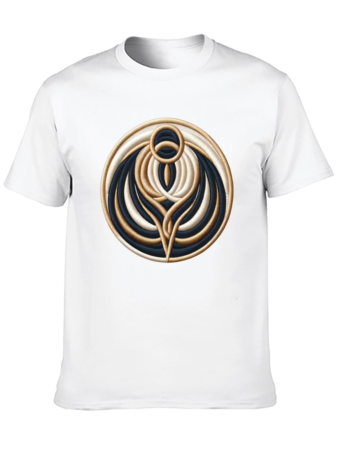 Abstract Embroidered Graphic T-Shirt