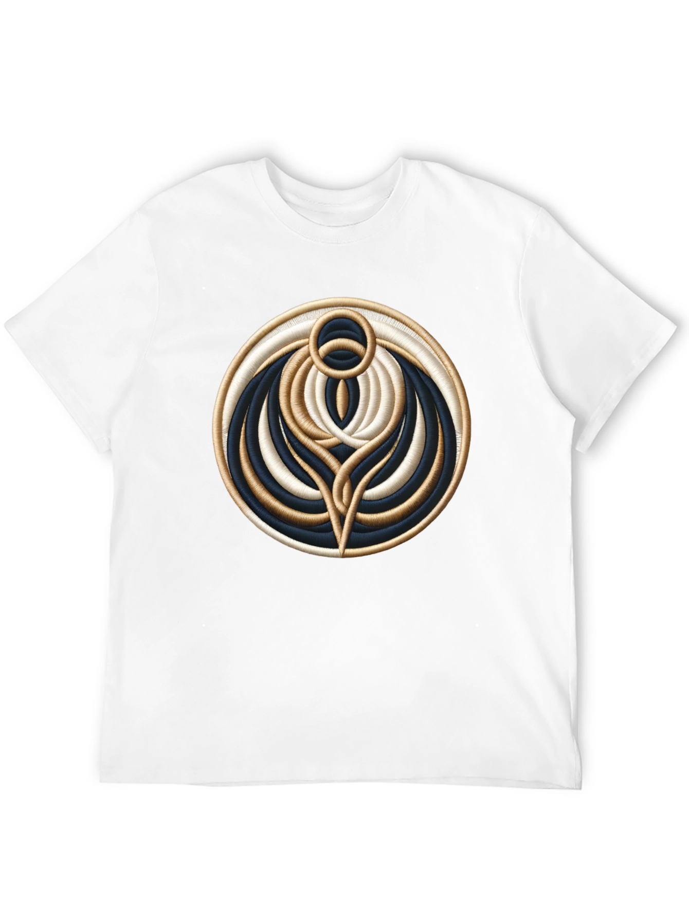 Abstract Embroidered Graphic T-Shirt