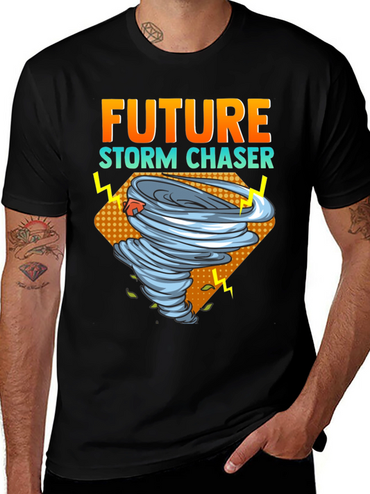 Future Storm Chaser Graphic Tee - Tornado Design