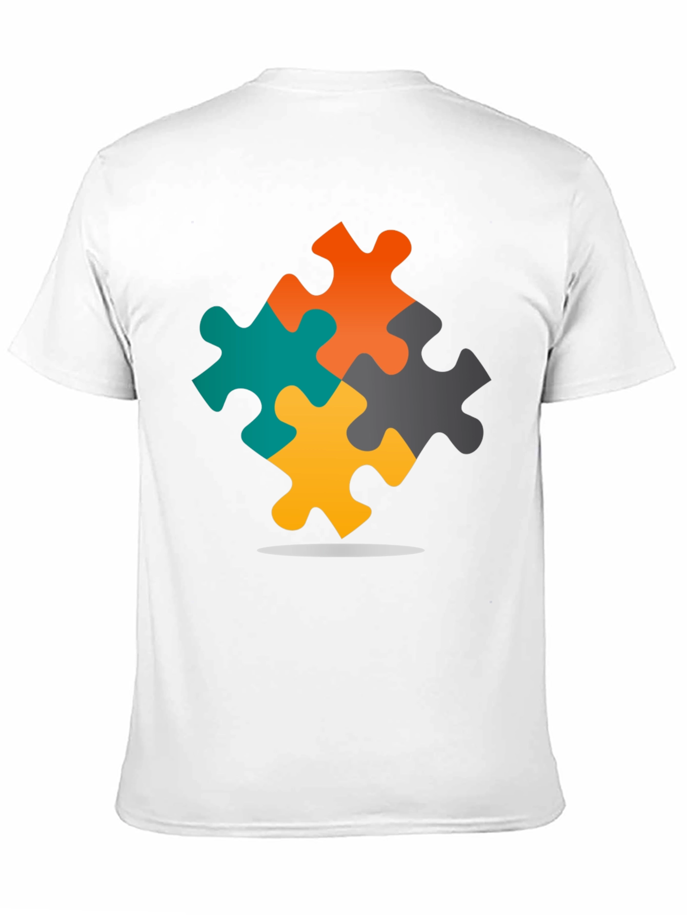 Autism Awareness Puzzle T-Shirt - Black