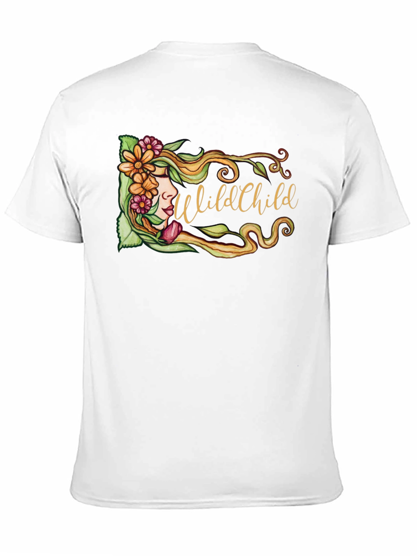 Wild Child Floral Graphic Black T-Shirt