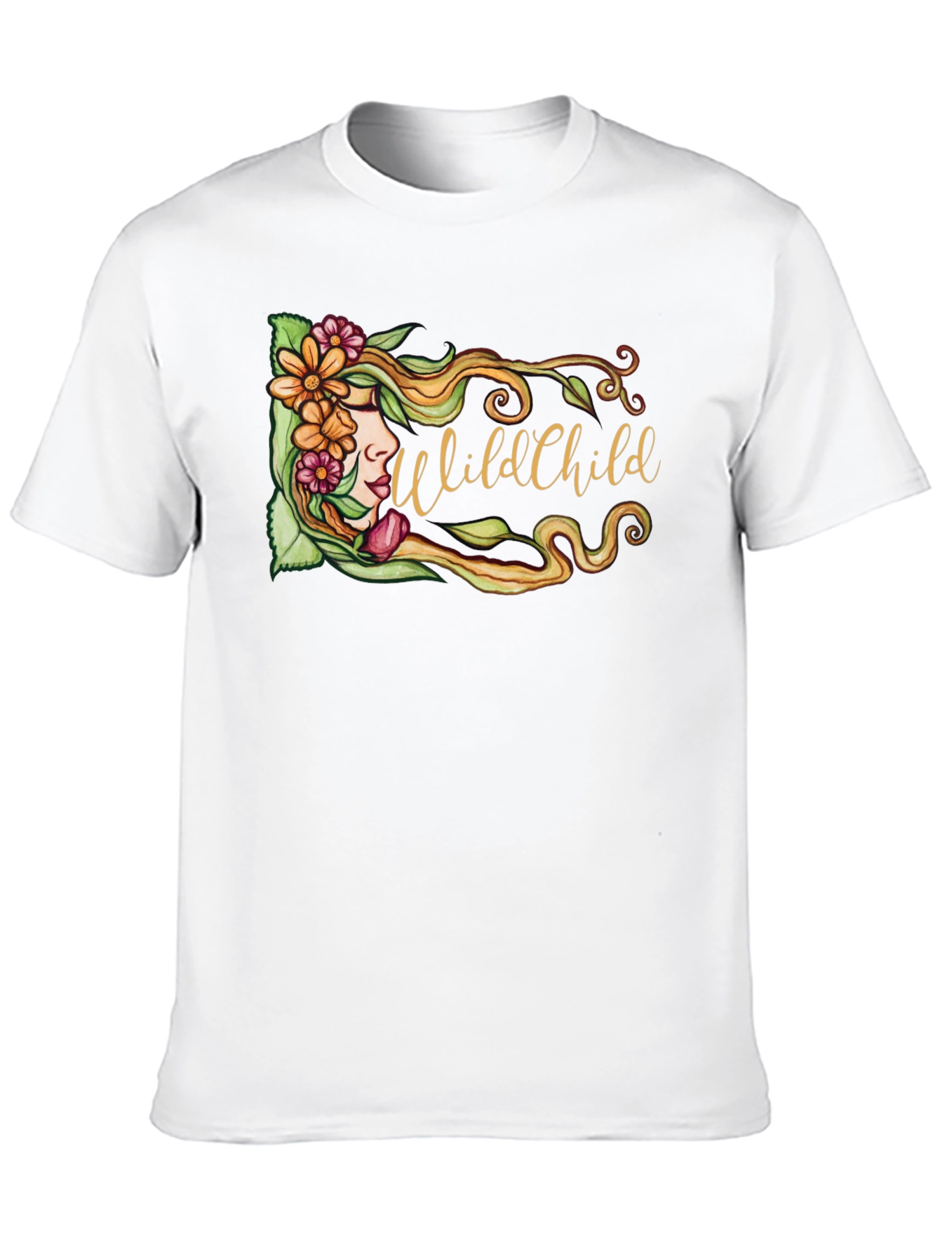 Wild Child Floral Graphic Black T-Shirt