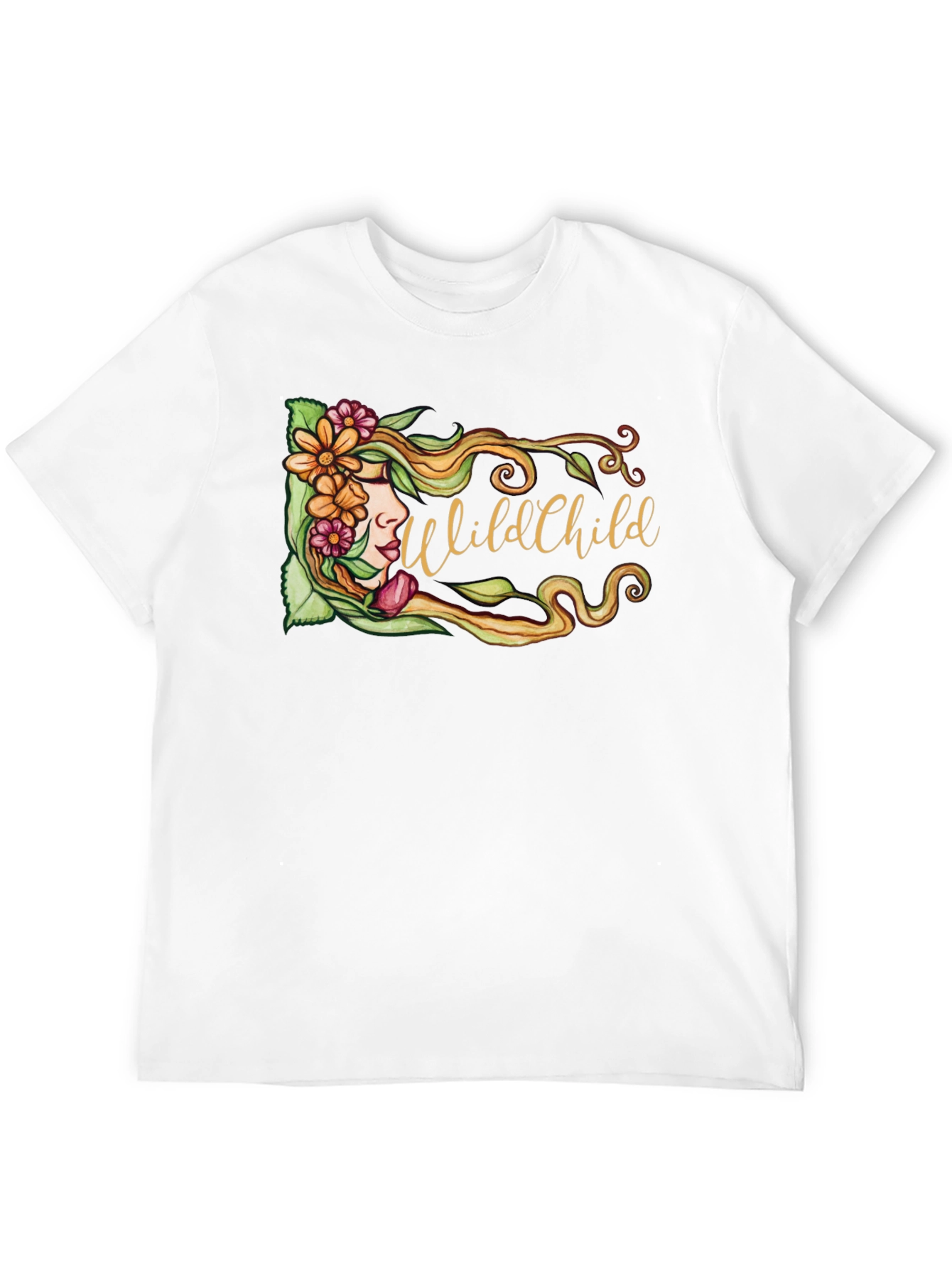 Wild Child Floral Graphic Black T-Shirt